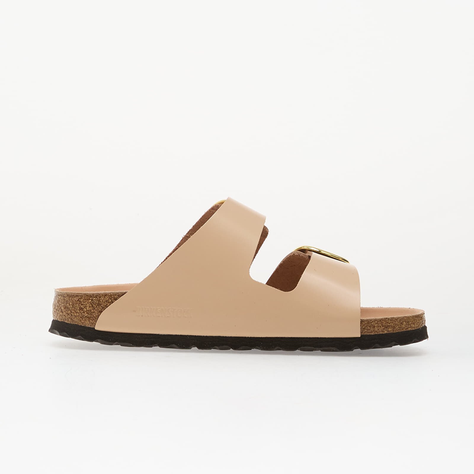 Birkenstock Arizona Big Buckle Natural Leather Patent Women High-Shine New Beige