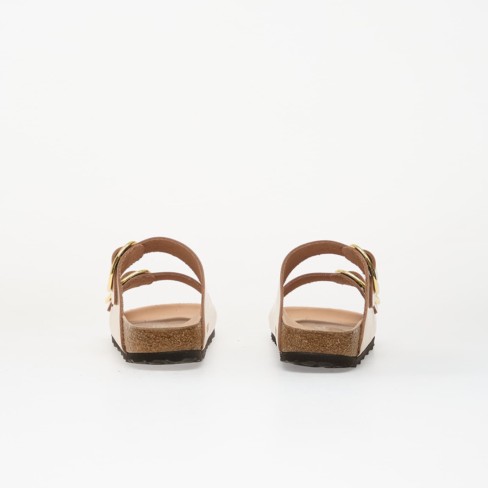 Birkenstock Arizona Big Buckle Natural Leather Patent Women High-Shine New Beige