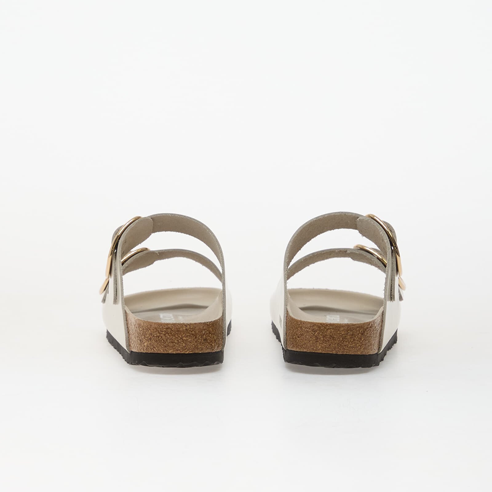 Birkenstock Arizona Big Buckle Natural Leather Patent Women High-Shine Oyster