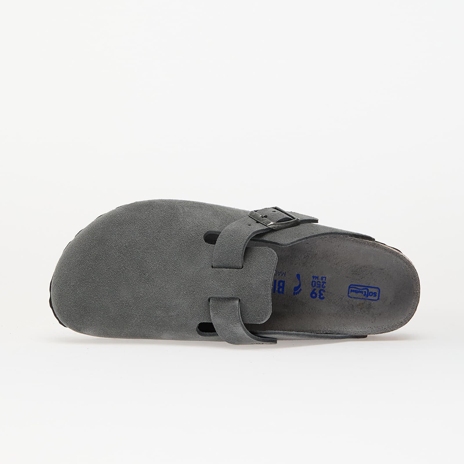 Birkenstock Boston Soft Footbed Suede Leather Basalt Gray Tonal Fb