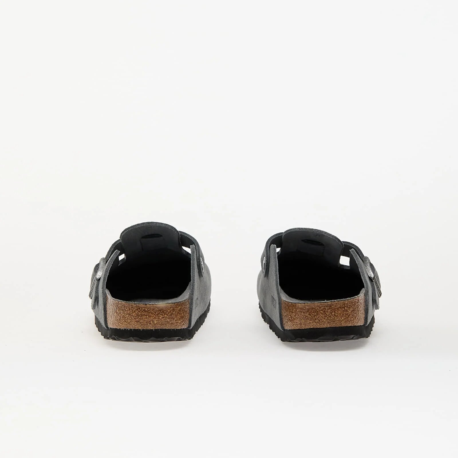 Birkenstock Boston Soft Footbed Suede Leather Basalt Gray Tonal Fb
