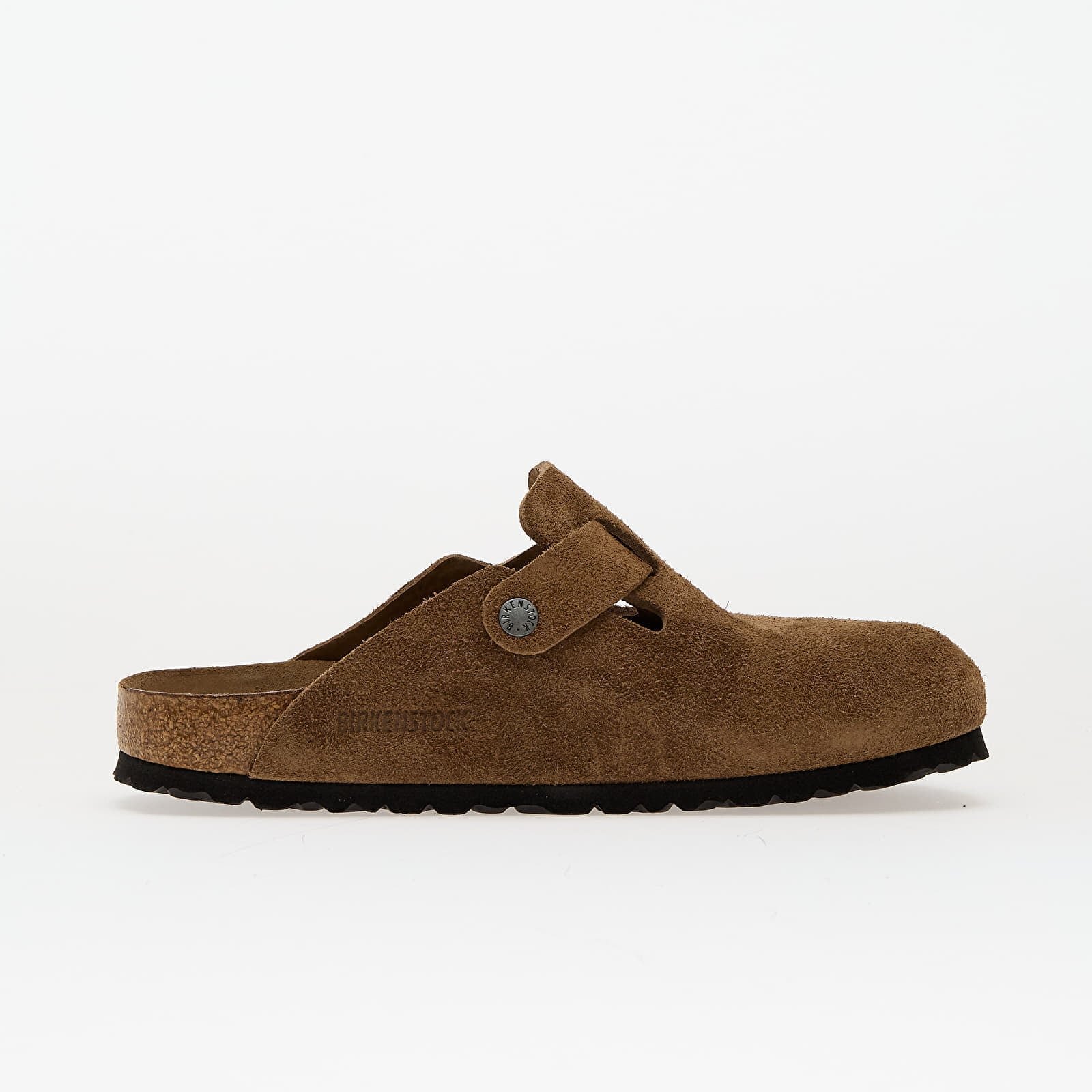 Birkenstock Boston Soft Footbed Suede Leather Dark Tea Tonal Fb