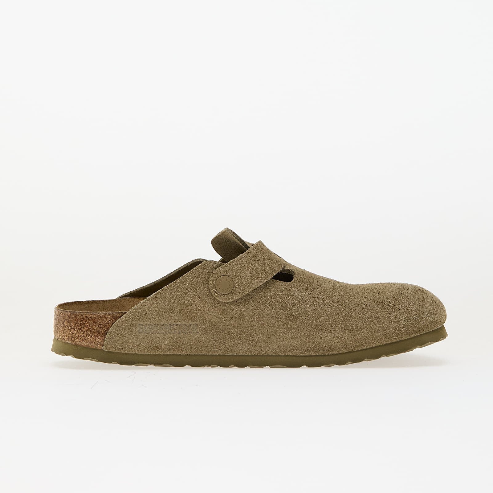 Birkenstock Boston Suede Leather Faded Khaki