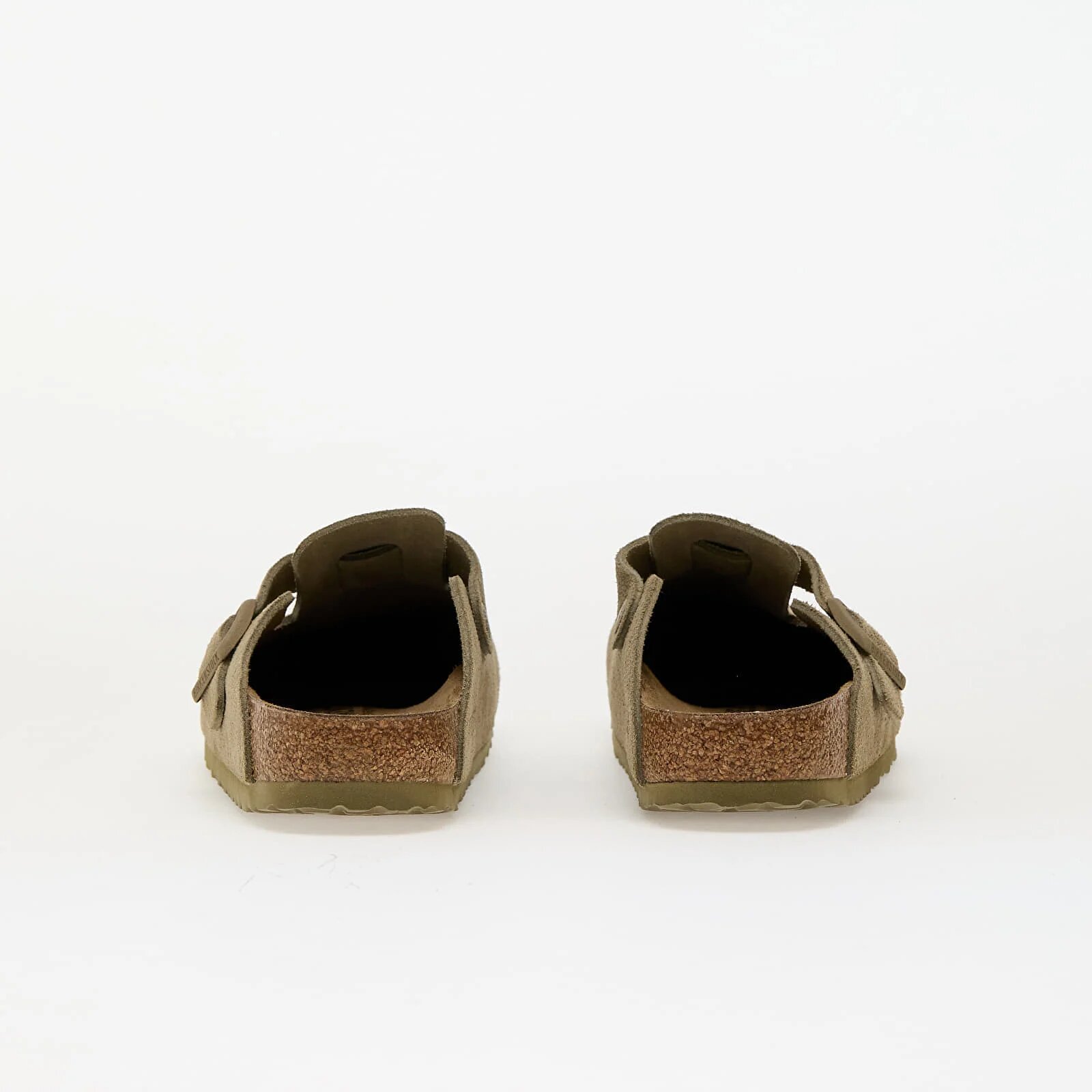 Birkenstock Boston Suede Leather Faded Khaki