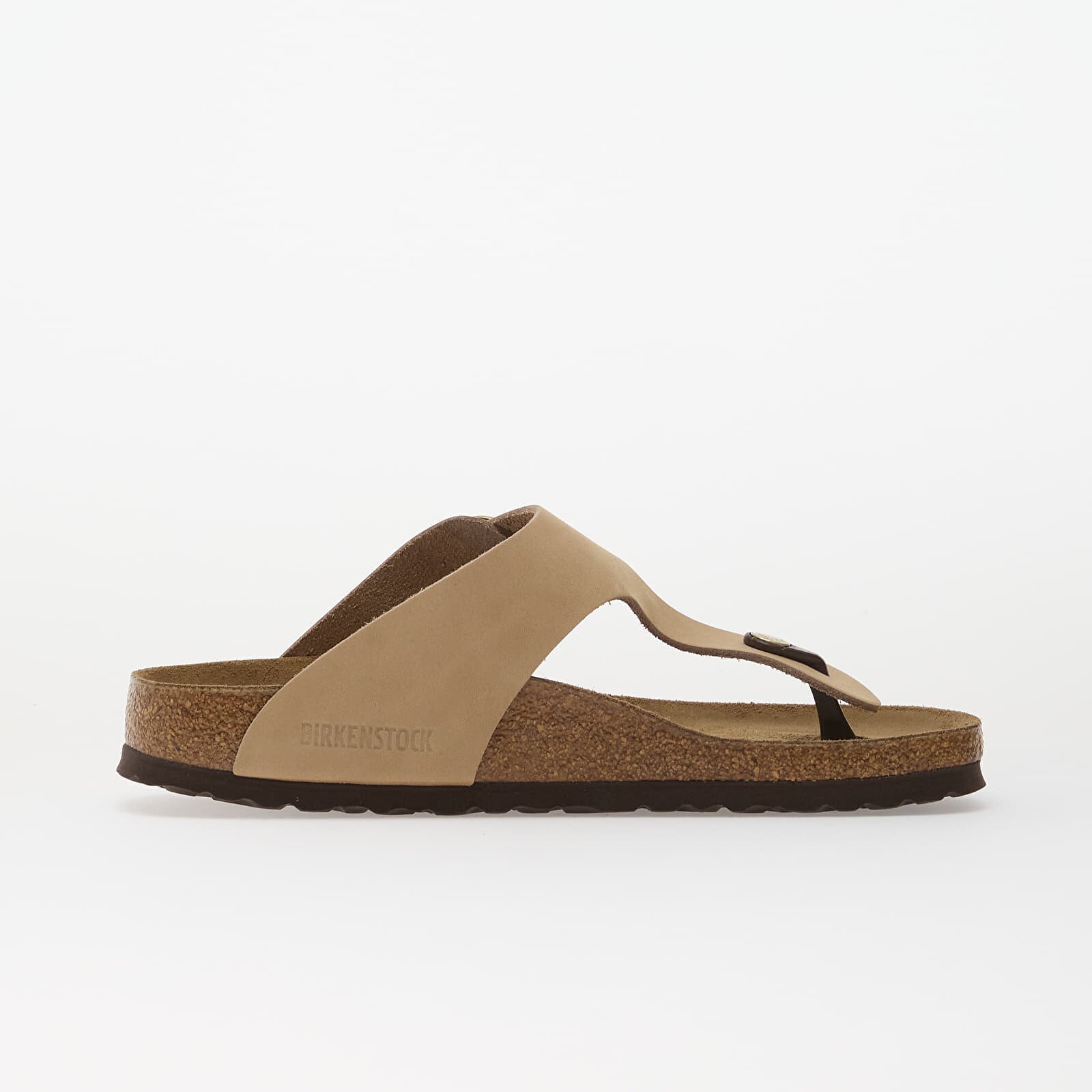 Birkenstock Gizeh Big Buckle Nubuck Leather Women Sandcastle