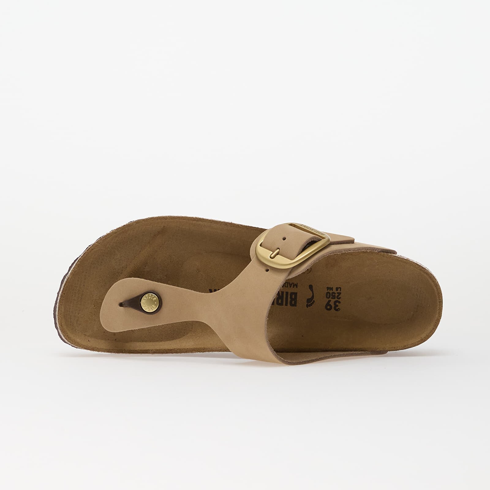 Birkenstock Gizeh Big Buckle Nubuck Leather Women Sandcastle