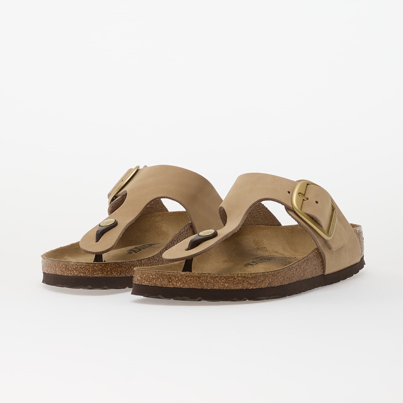 Birkenstock Gizeh Big Buckle Nubuck Leather Women Sandcastle