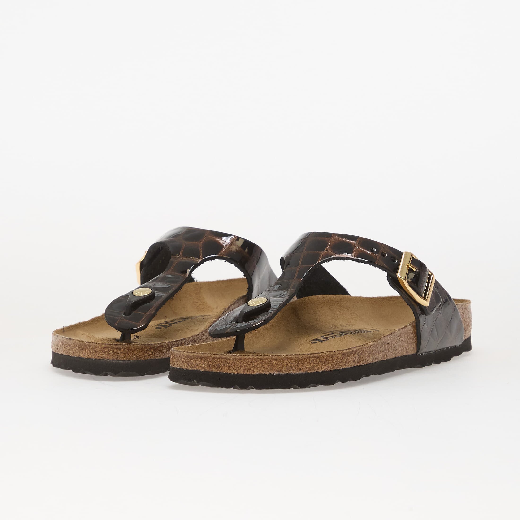 Birkenstock Gizeh LEN Emboss Leather Black