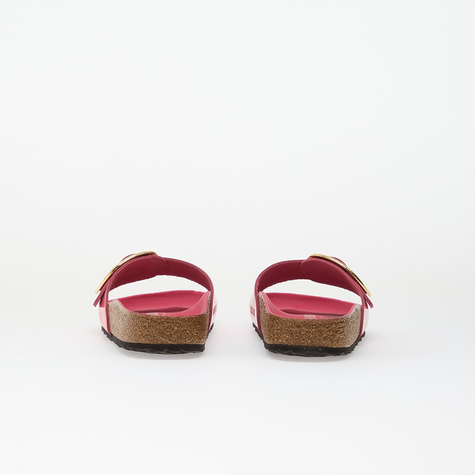 Birkenstock Madrid Big Buckle Natural Leather Patent Women High-Shine Fuchsia Tulip