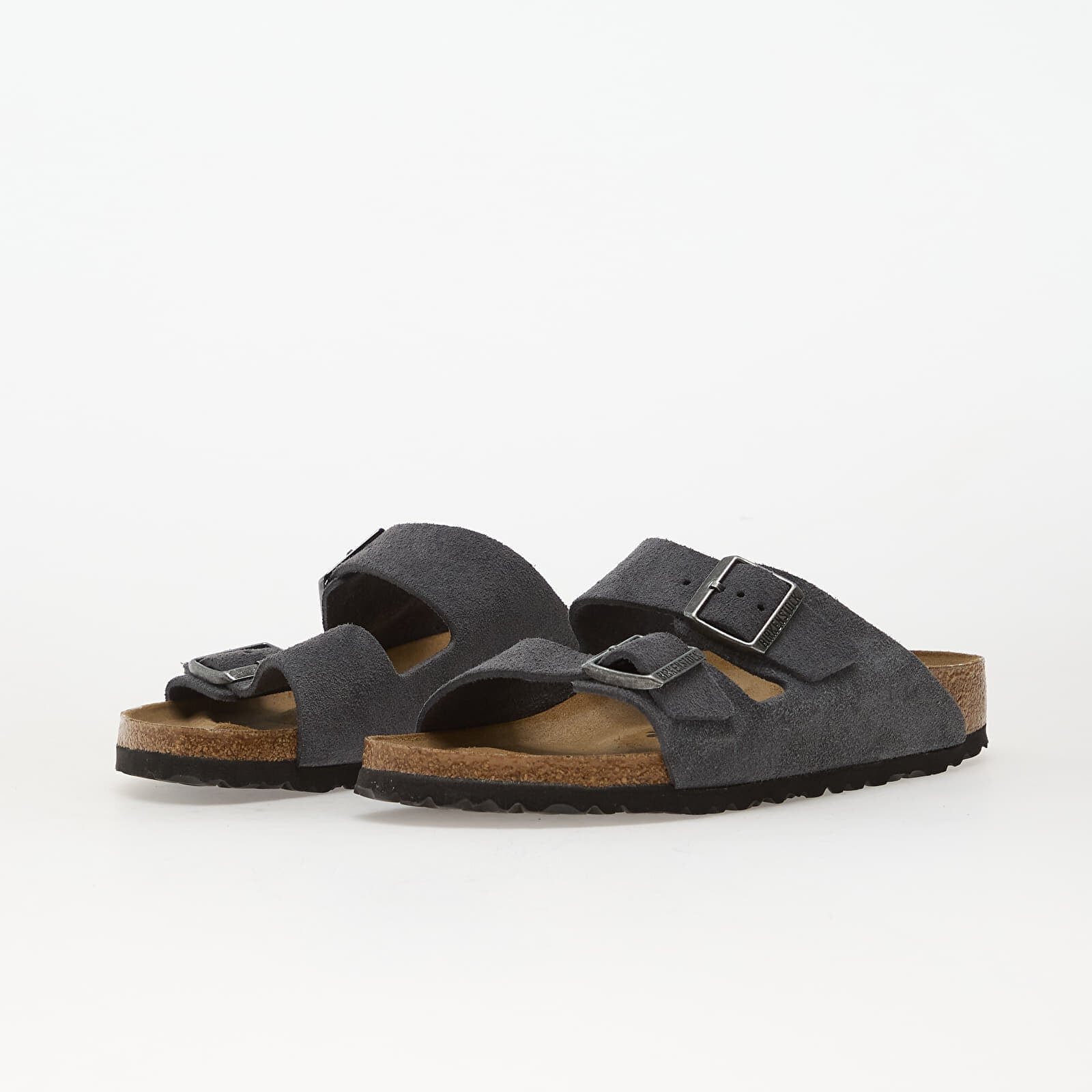 Birkenstock Обувки Arizona Suede Leather Unisex Charcoal