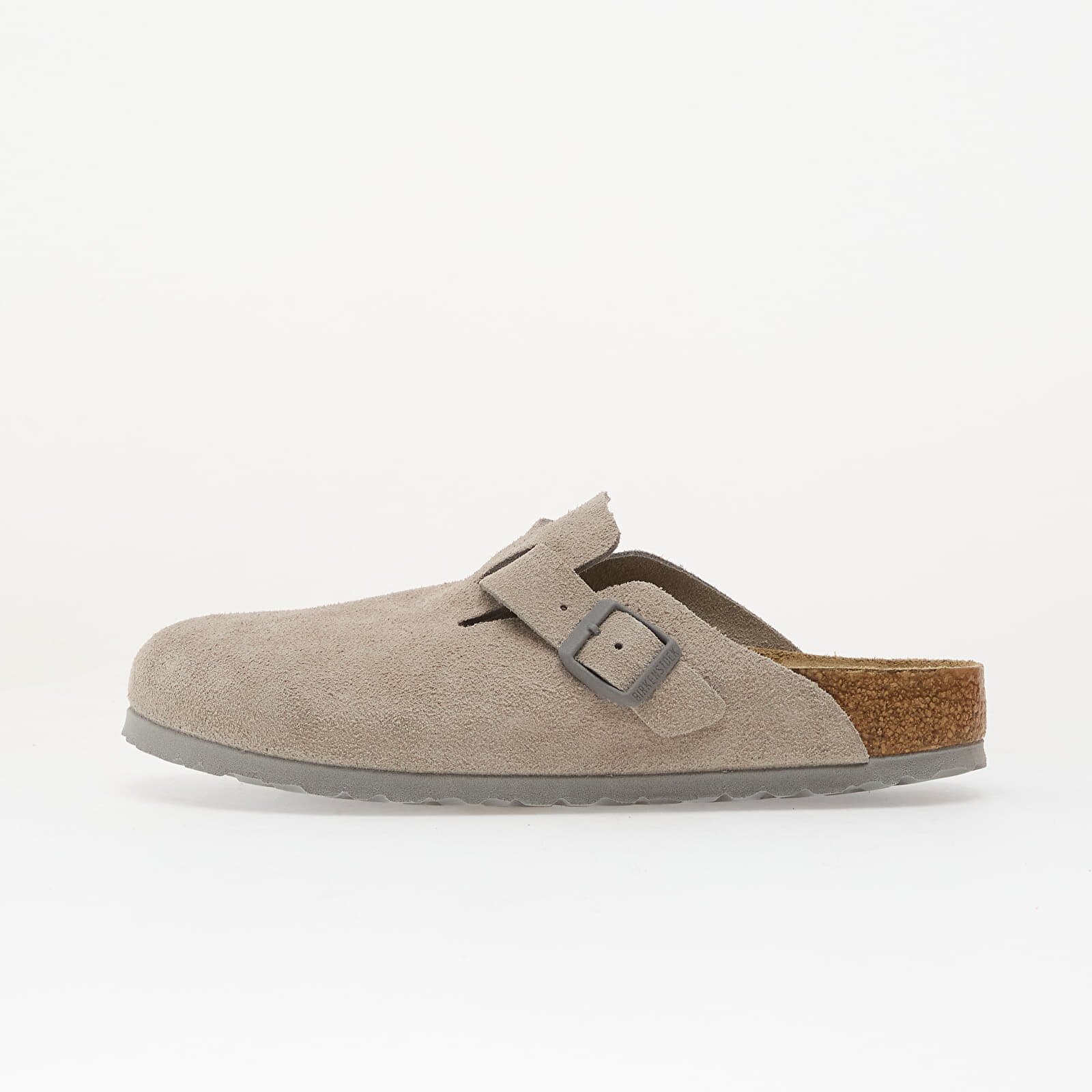 Birkenstock Обувки Boston Soft Footbed Suede Leather Unisex Stone Coin