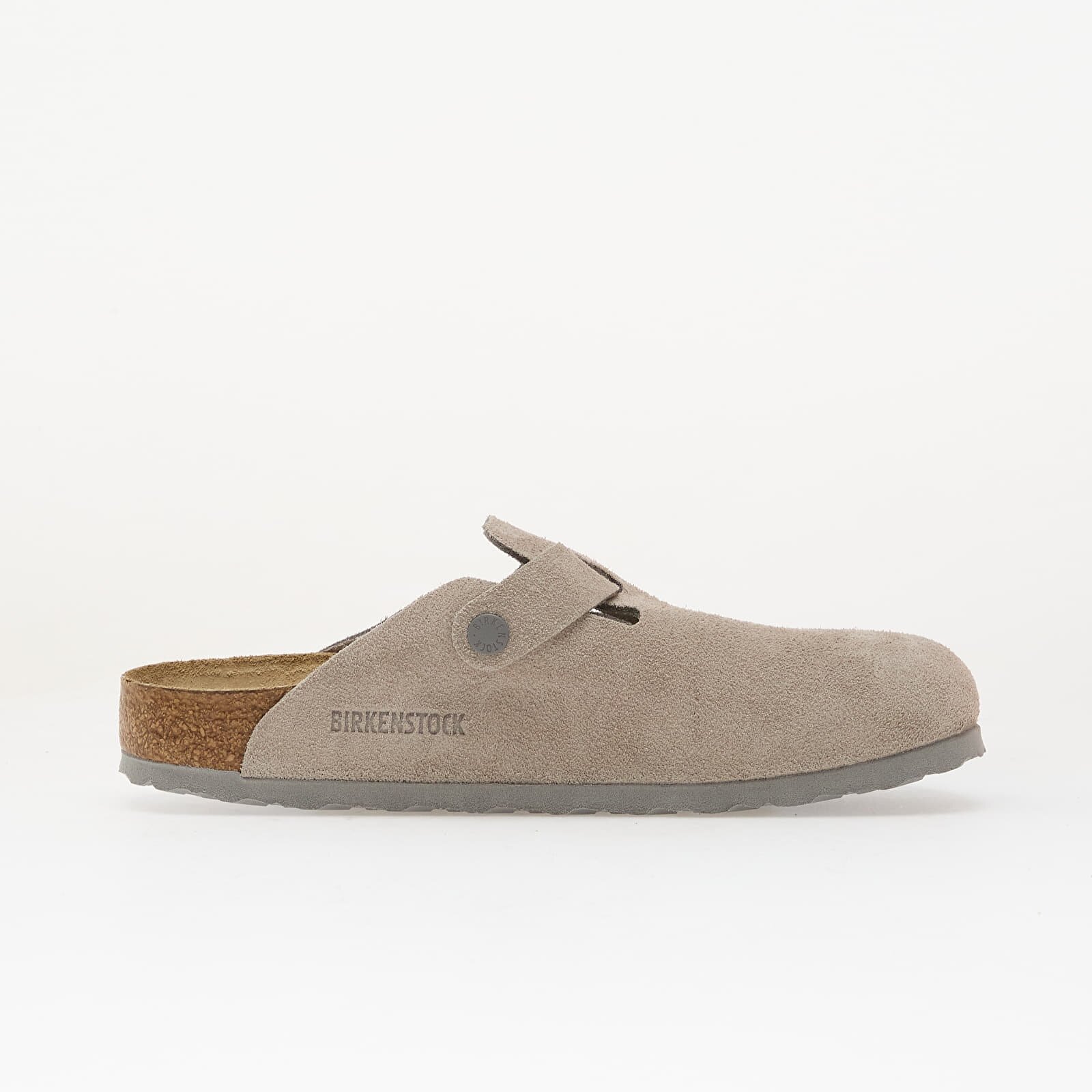 Birkenstock Обувки Boston Soft Footbed Suede Leather Unisex Stone Coin