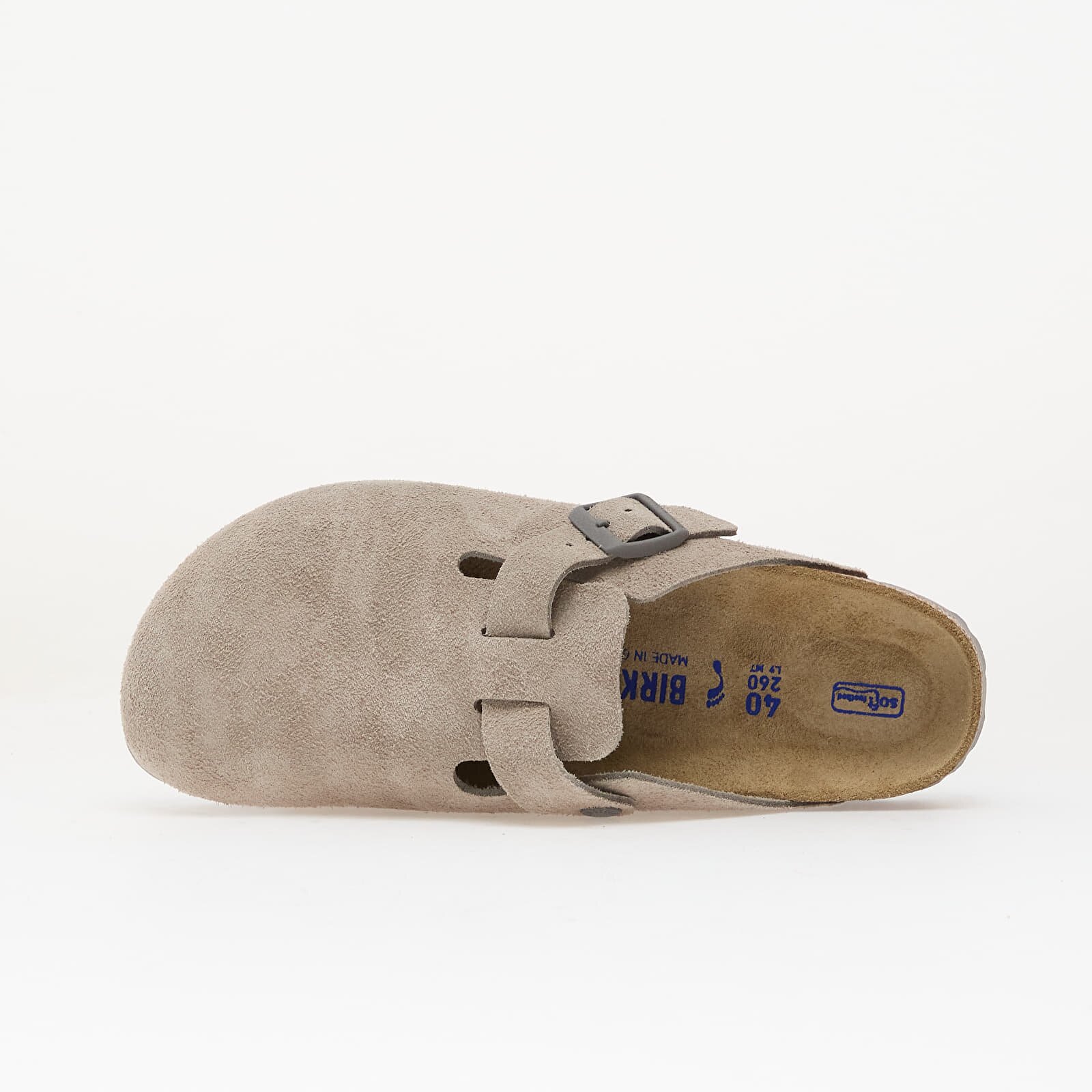 Birkenstock Обувки Boston Soft Footbed Suede Leather Unisex Stone Coin