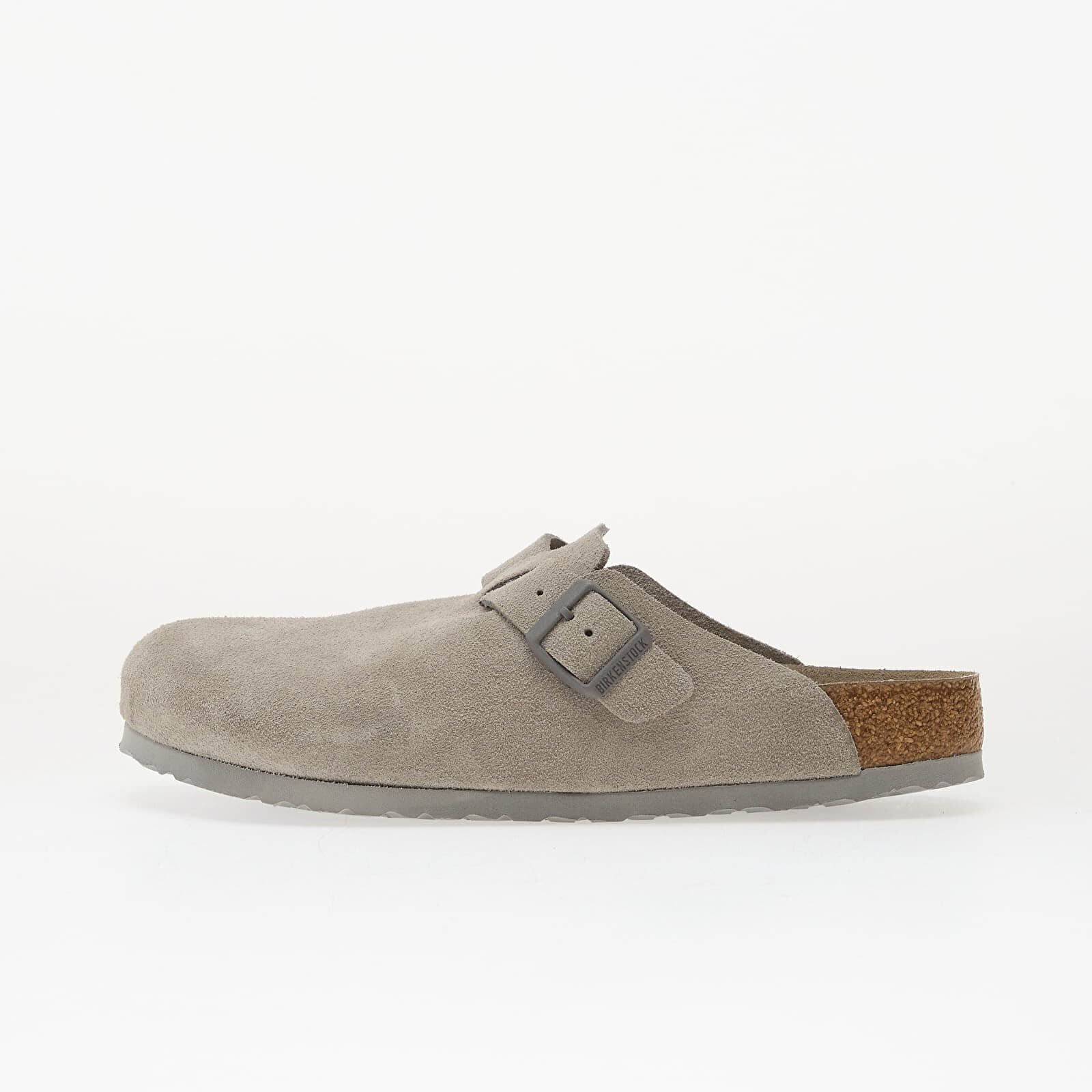 Birkenstock Обувки Boston Soft Footbed Suede Leather Unisex Stone Coin
