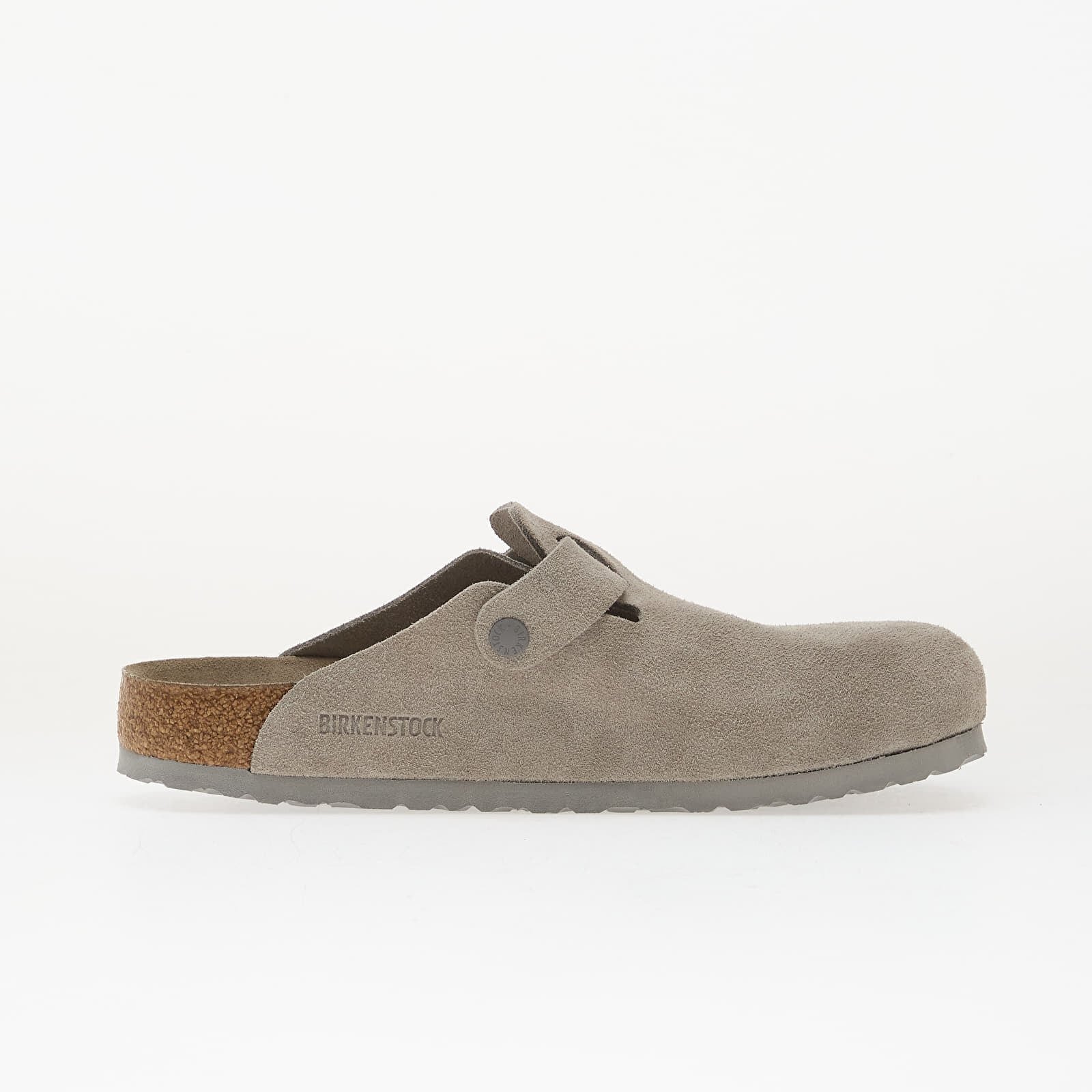 Birkenstock Обувки Boston Soft Footbed Suede Leather Unisex Stone Coin