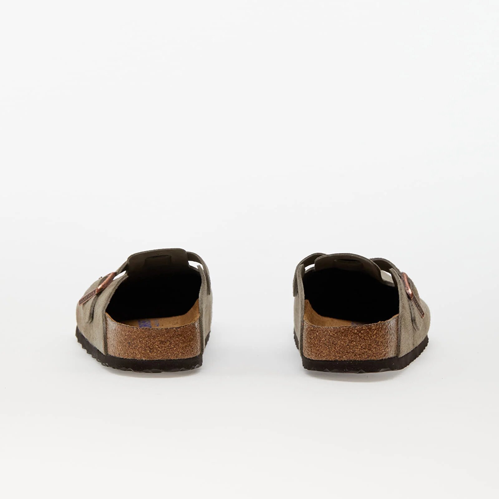 Birkenstock Обувки Boston Soft Fotbed Velvet Leather Taupe
