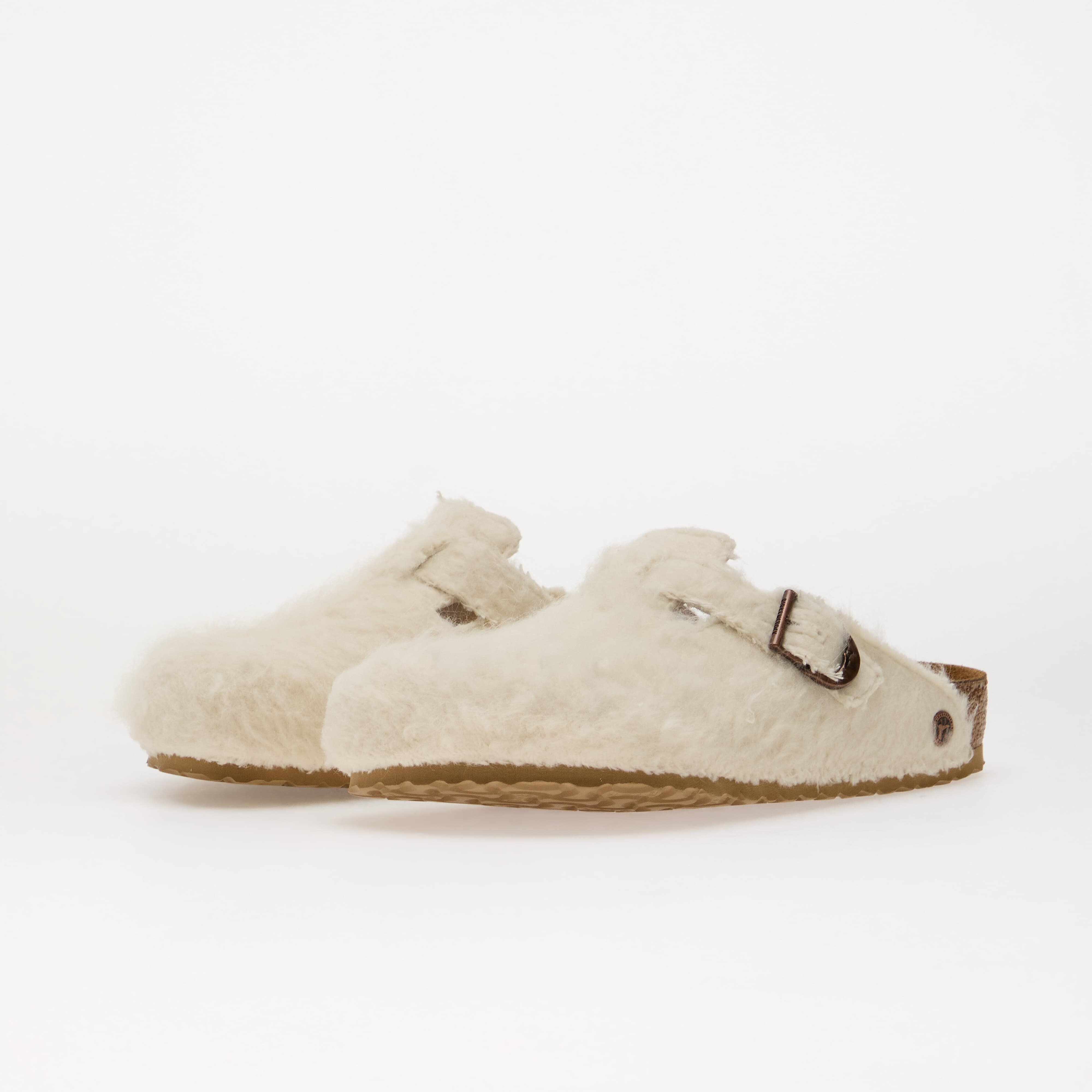 Birkenstock Обувки Boston Wool Moon Buckle TEX Off White