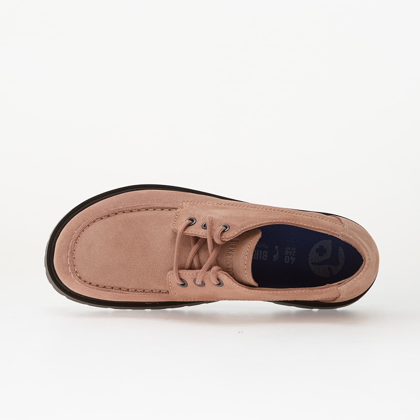 Birkenstock Обувки Highwood Moc Lace Low Suede Leather Pink Clay