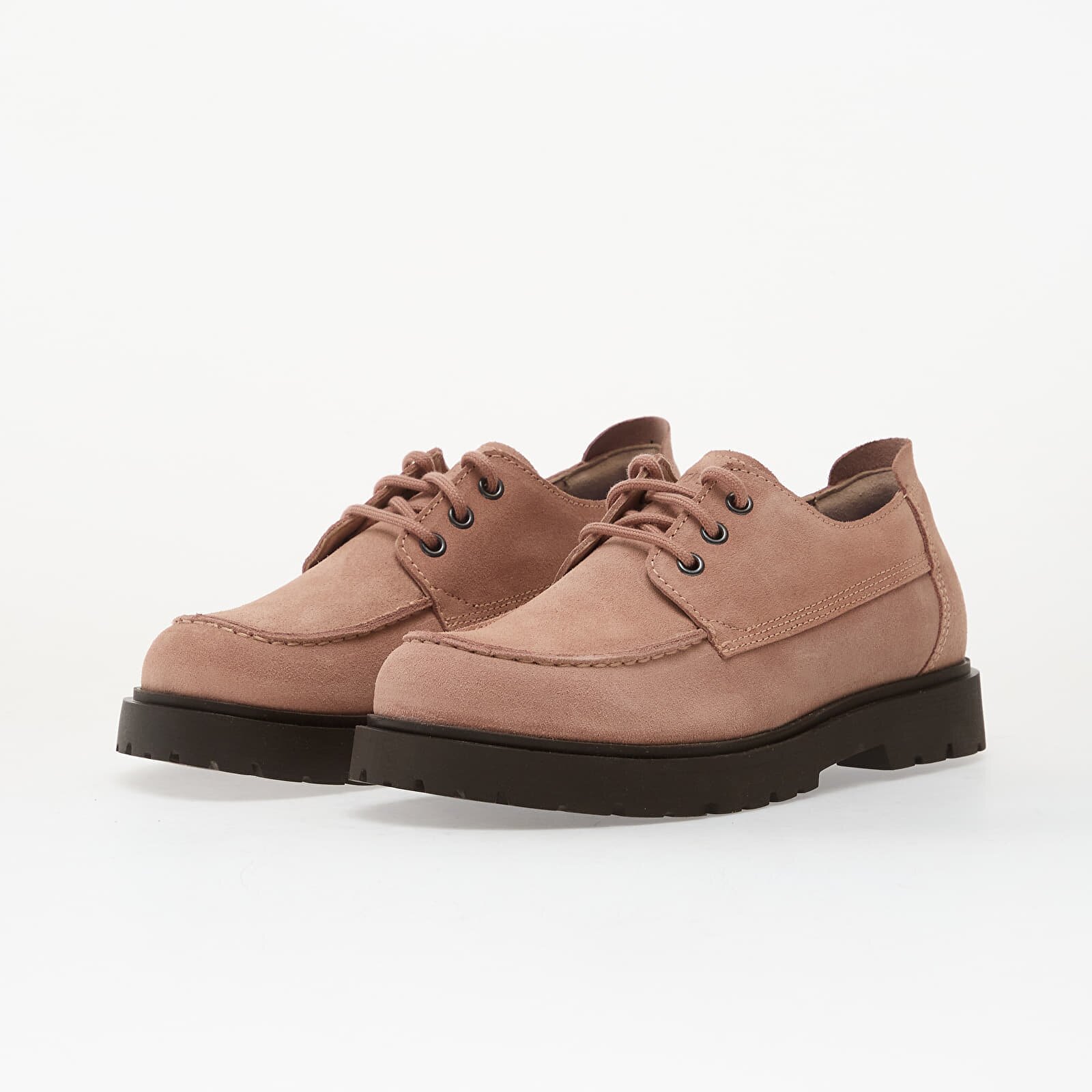 Birkenstock Обувки Highwood Moc Lace Low Suede Leather Pink Clay
