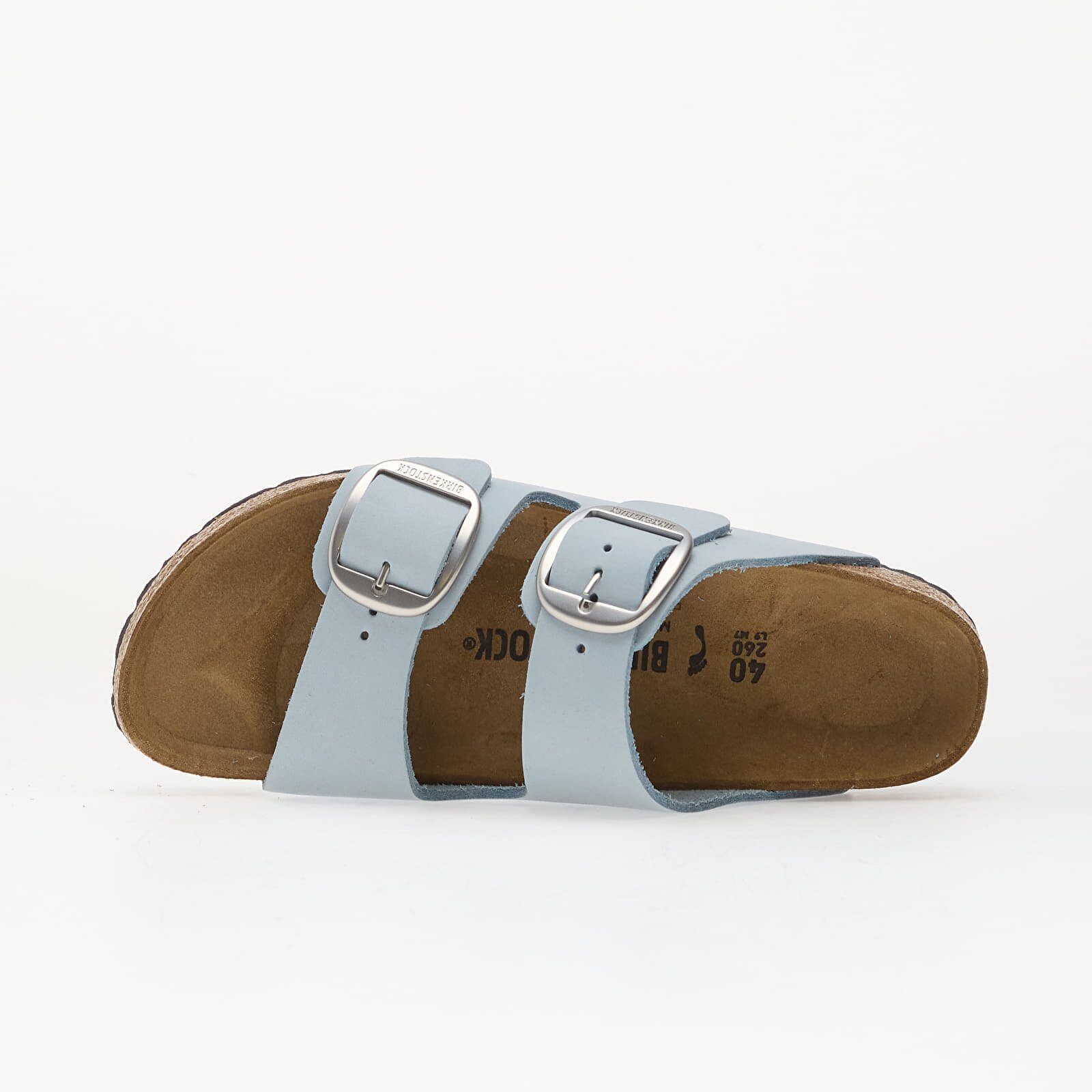 Birkenstock Сникърси Arizona Big Buckle Nubuck Leather Women Baby Blue