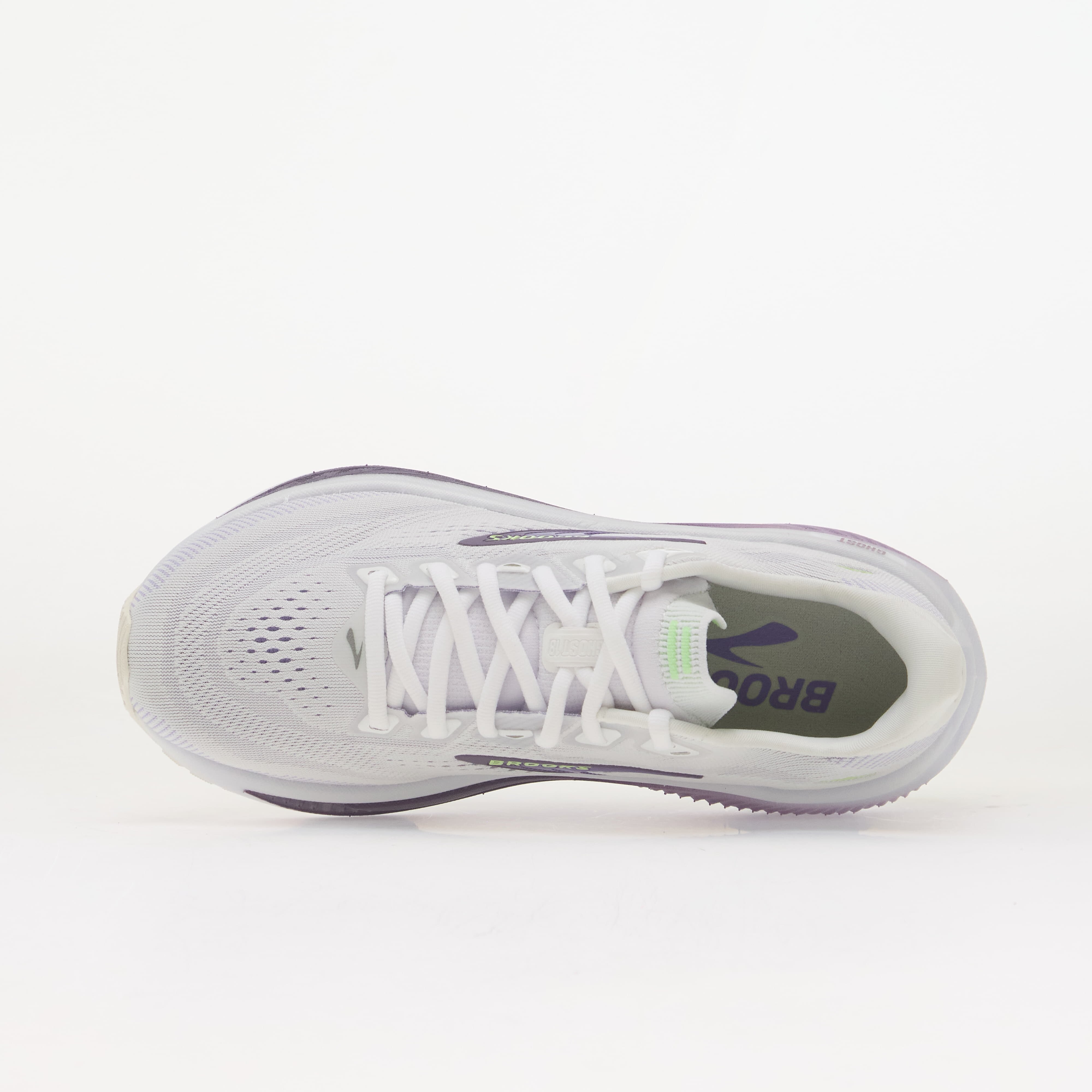 Brooks Ghost 18 White/ Purple Hebe/ Green
