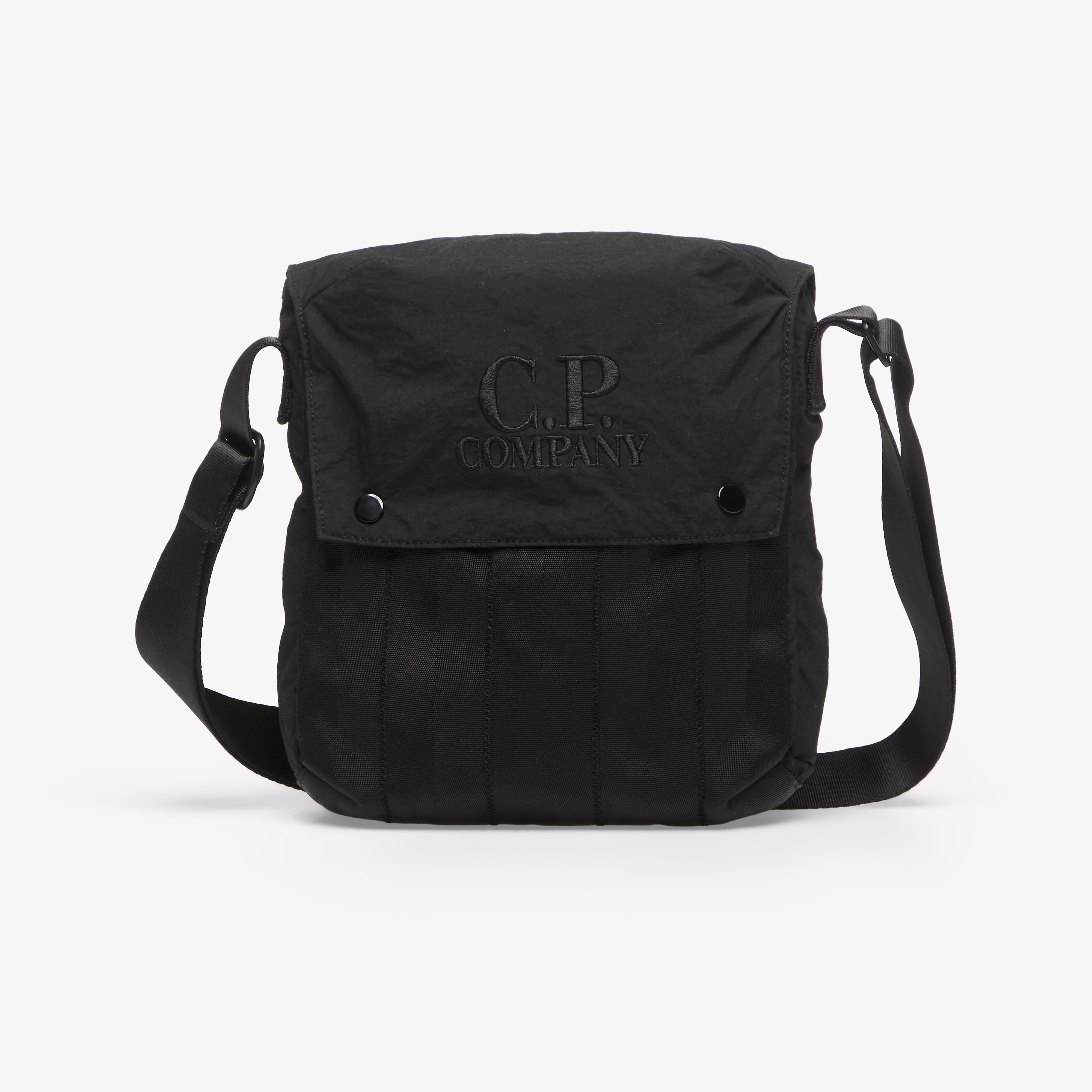 C.P. Company Чанта Herringbone Mixed Shoulder Bag Black