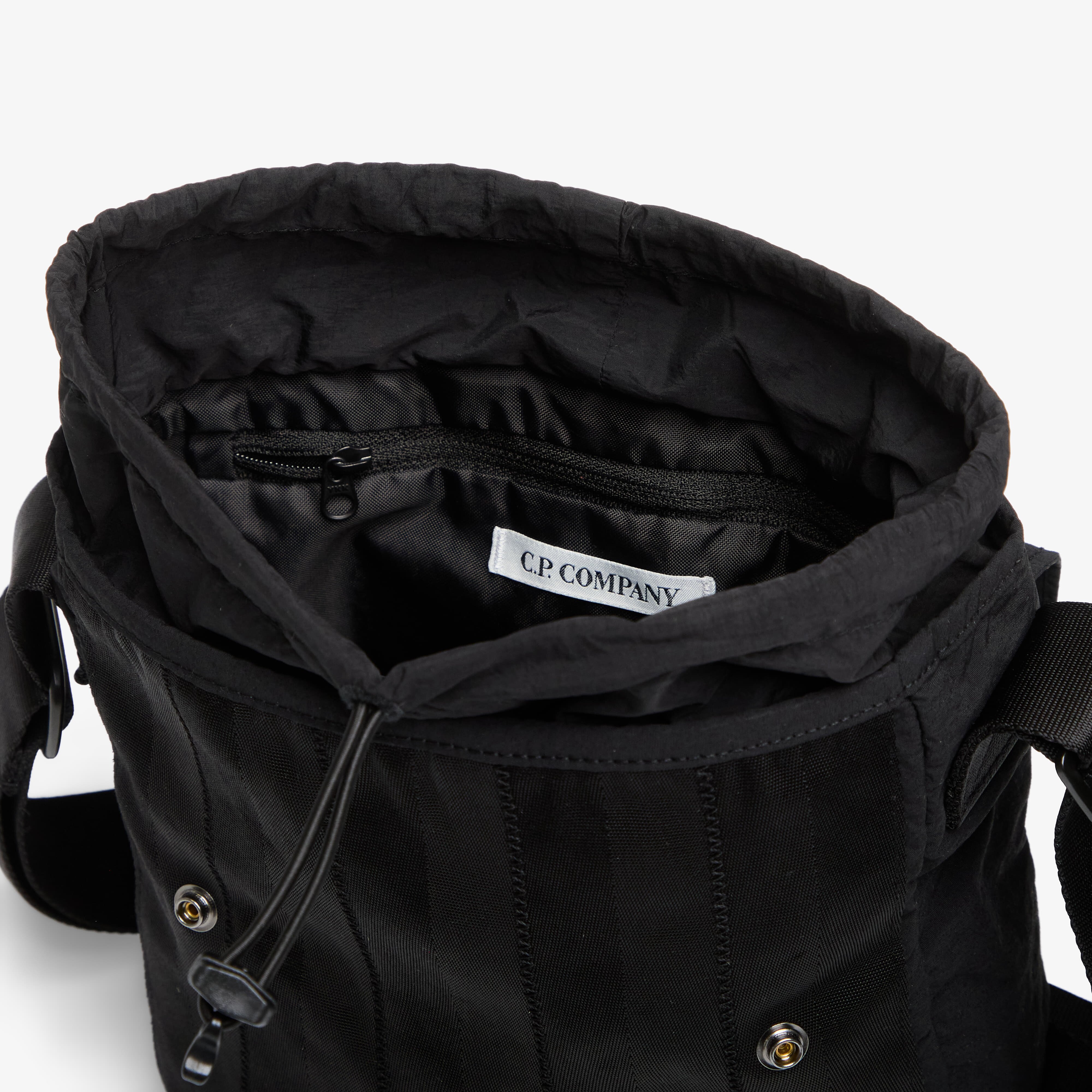C.P. Company Чанта Herringbone Mixed Shoulder Bag Black