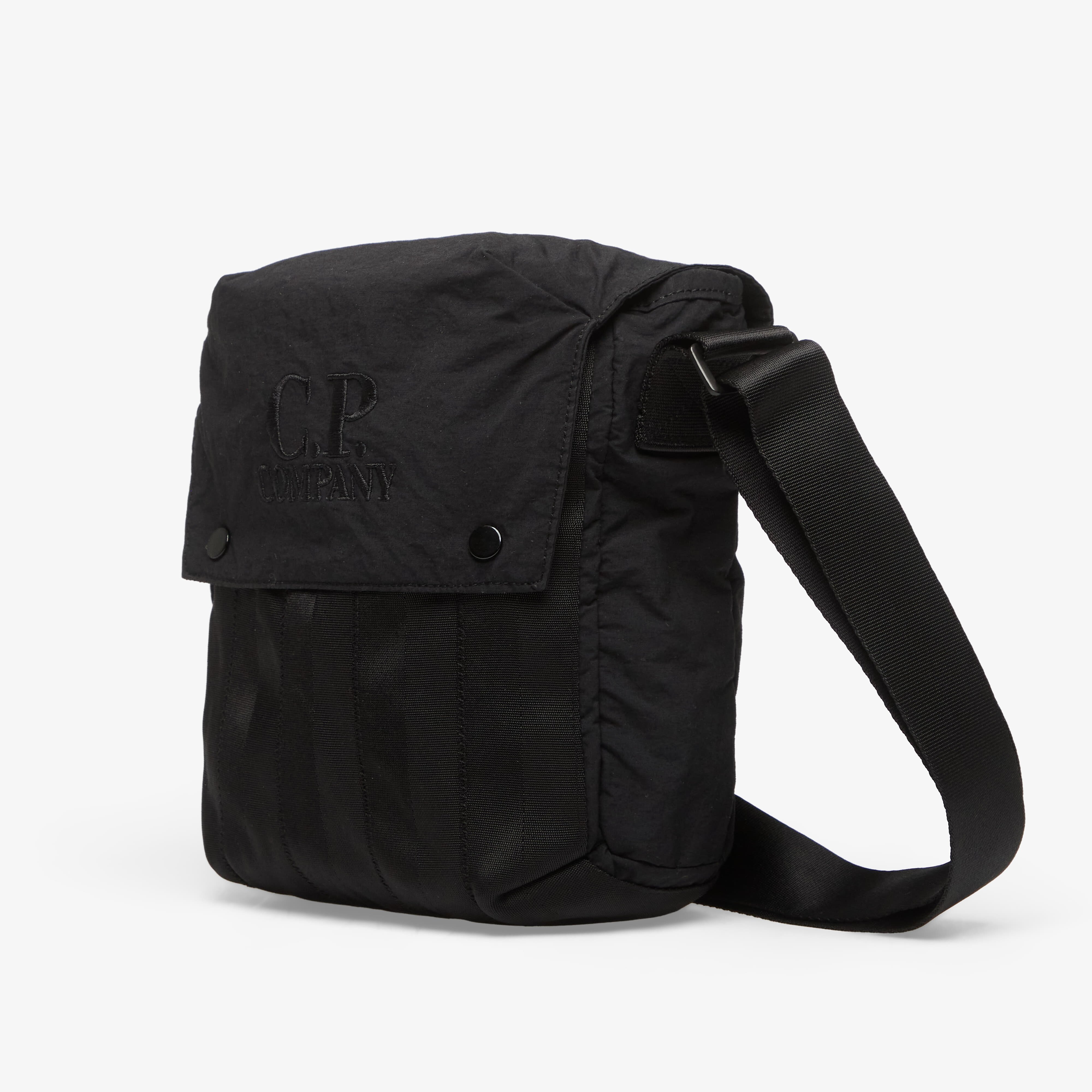 C.P. Company Чанта Herringbone Mixed Shoulder Bag Black