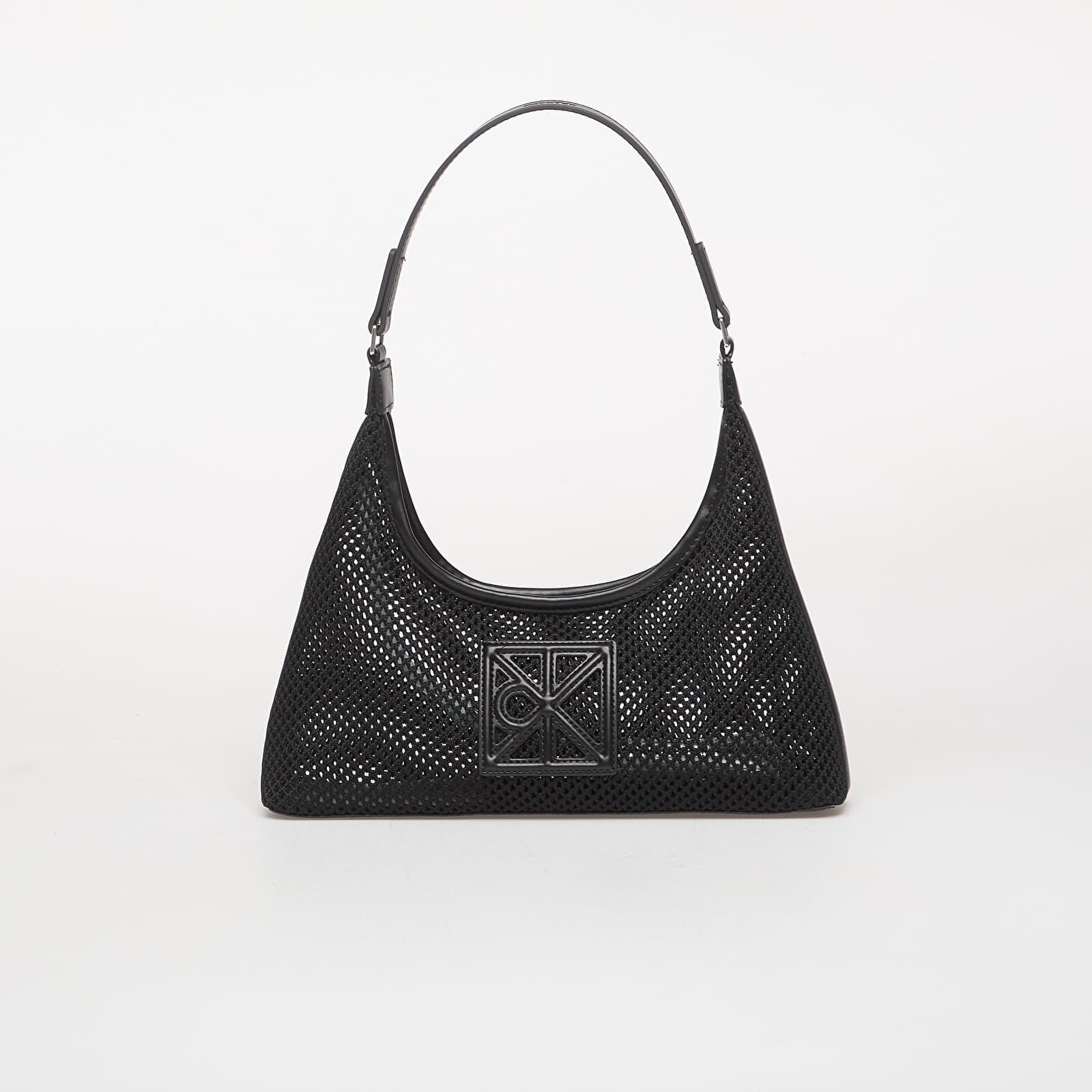 Calvin Klein Чанта Emblem Mesh Shoulder Bag Black
