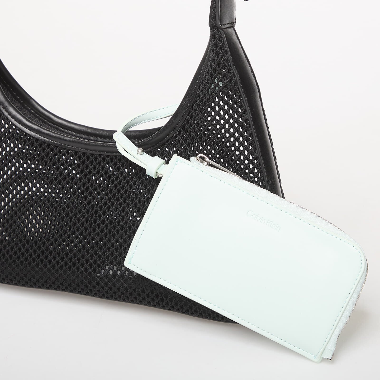 Calvin Klein Чанта Emblem Mesh Shoulder Bag Black