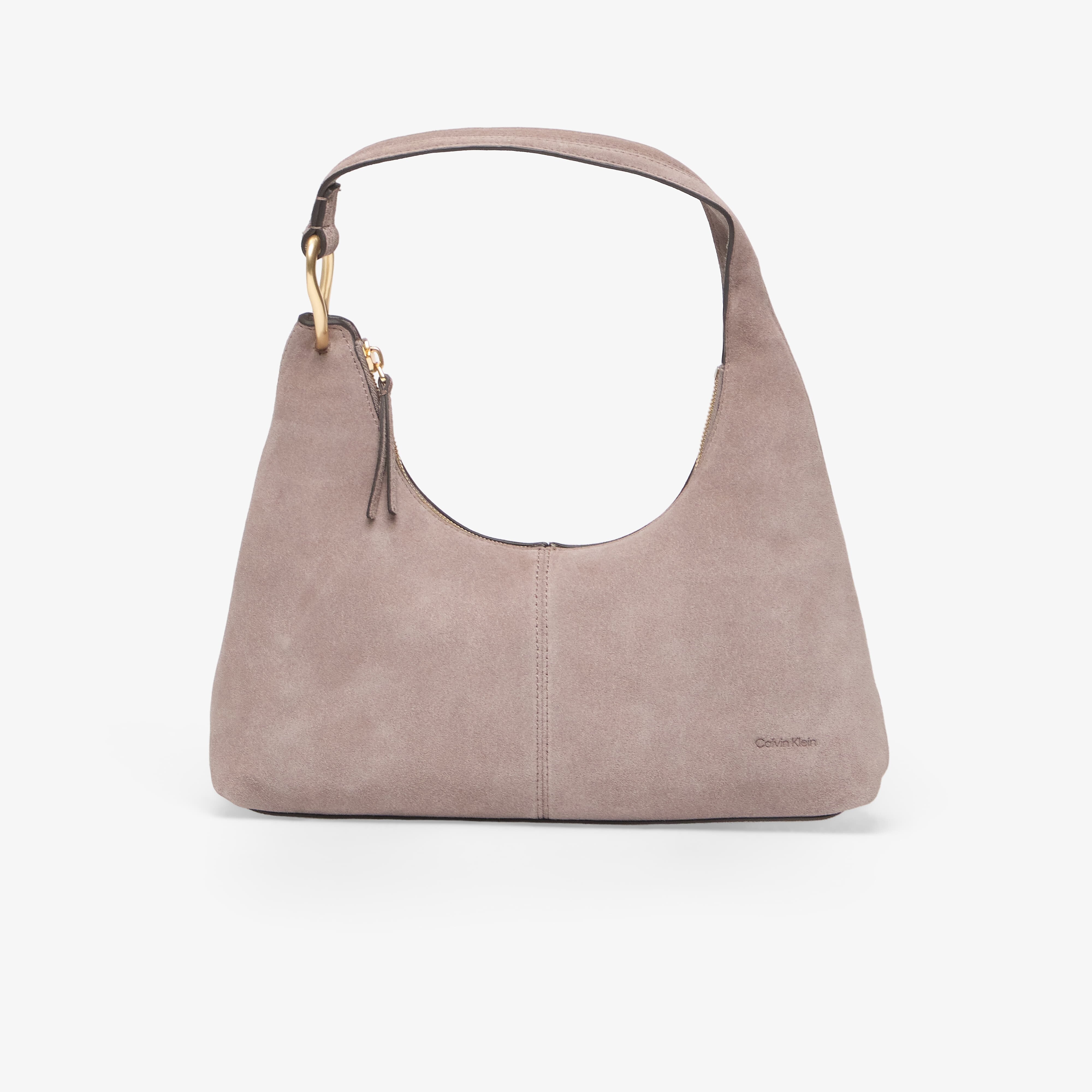 Calvin Klein Чанта Slouchy Suede Should Brown