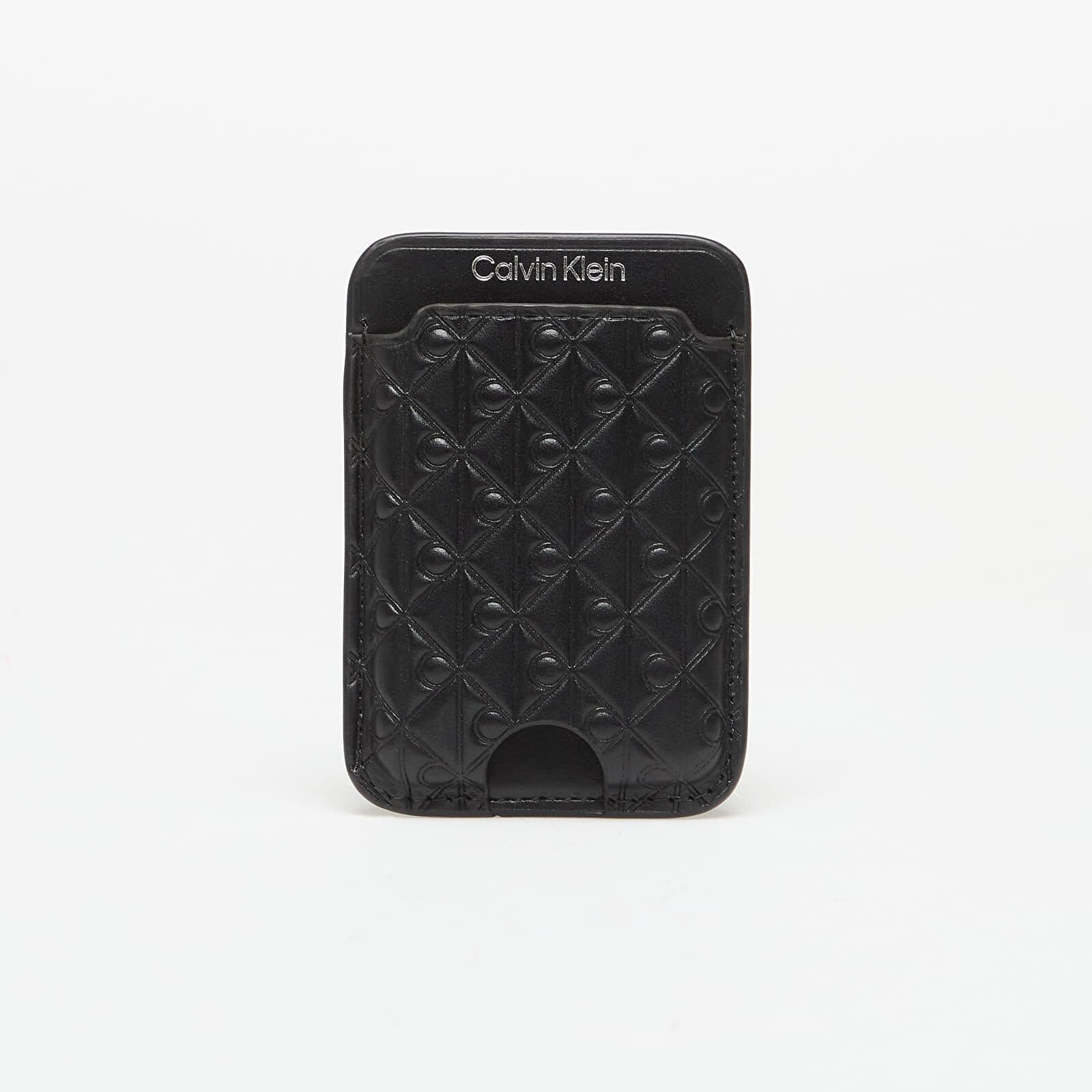Calvin Klein Портфейл Aop Leather Magnetic Card Case Black