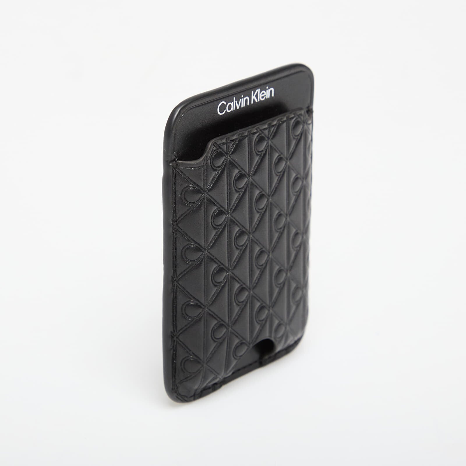 Calvin Klein Портфейл Aop Leather Magnetic Card Case Black