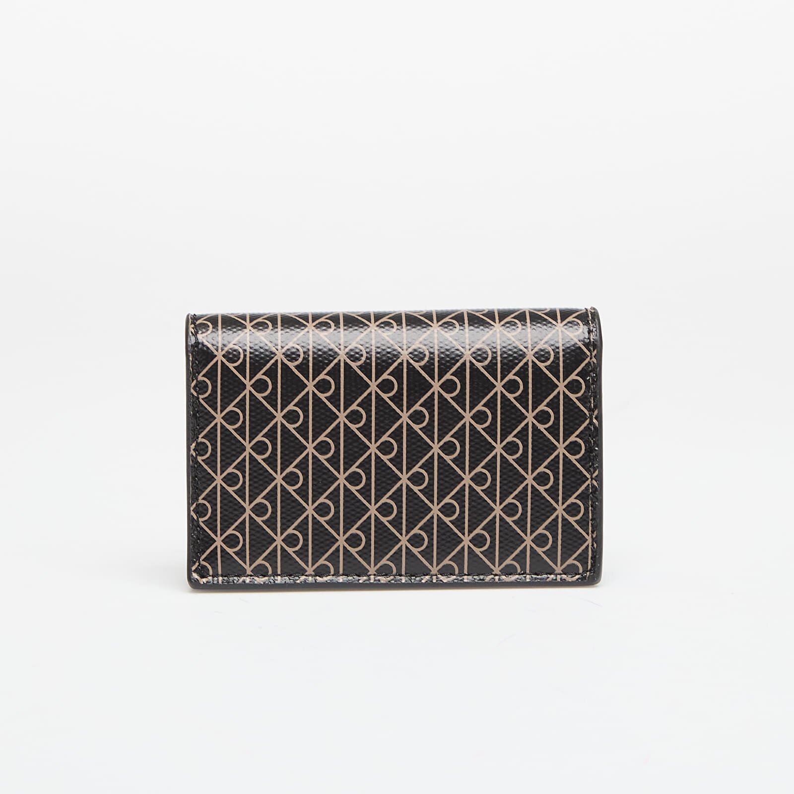 Calvin Klein Портфейл Emblem Aop Accordion Cardcase Black