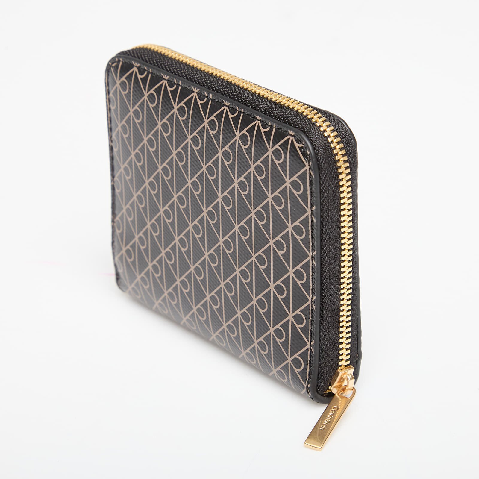 Calvin Klein Портфейл Emblem Aop Square Zip Around Black