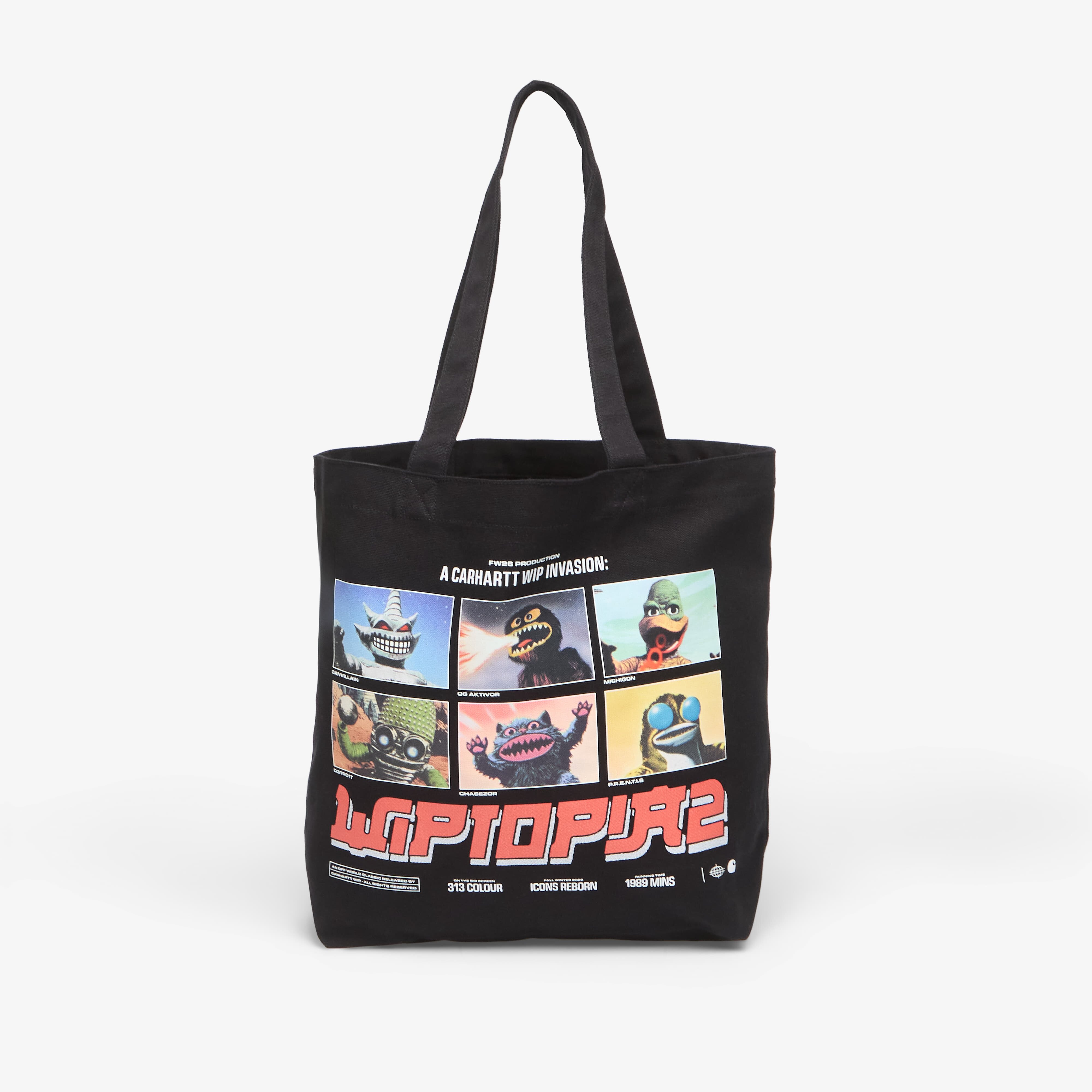 Carhartt WIP Чанта Canvas Graphic Tote WIPTOPIA 2/ Print Black