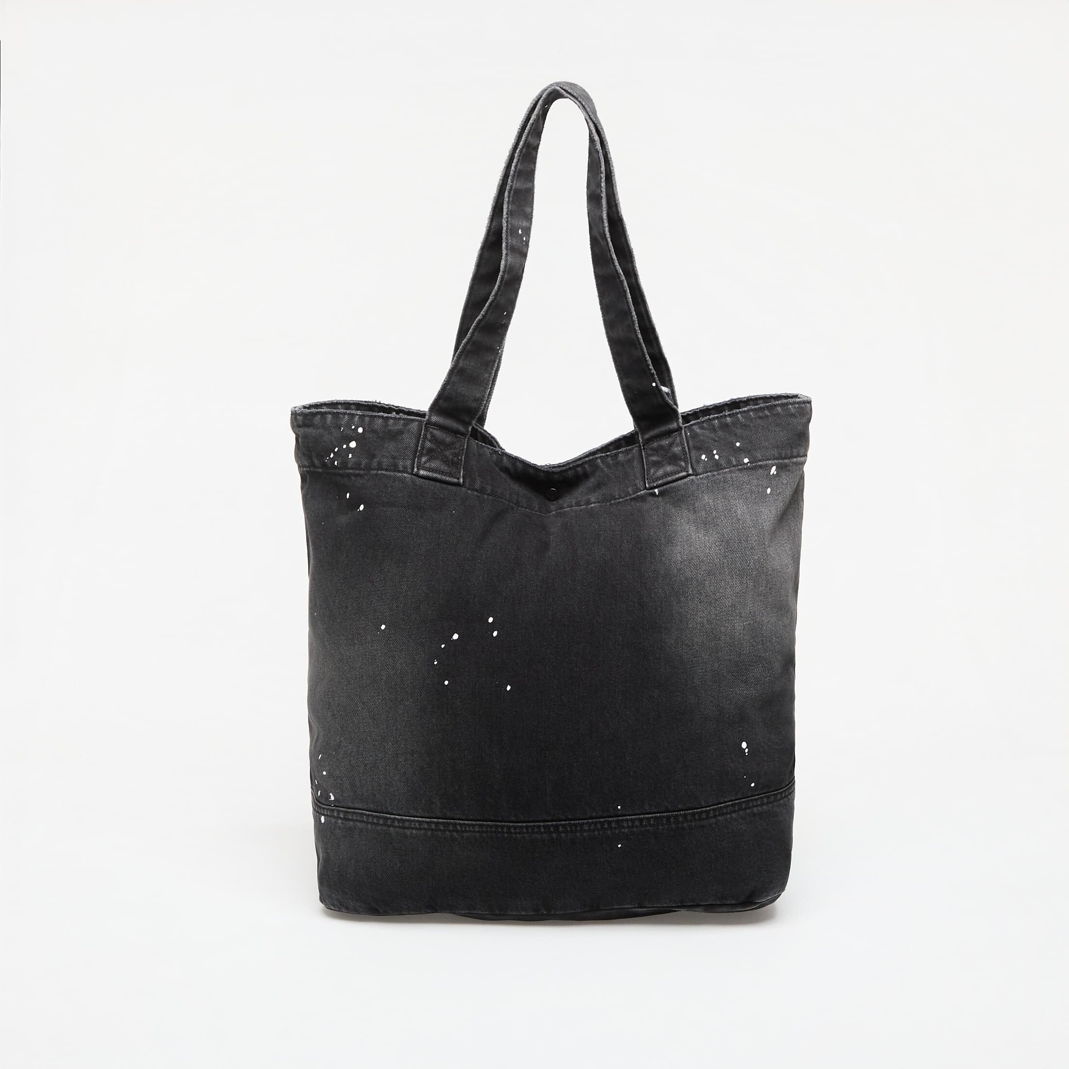 Carhartt WIP Чанта Denim Tote Black Destroy Wash Splatter