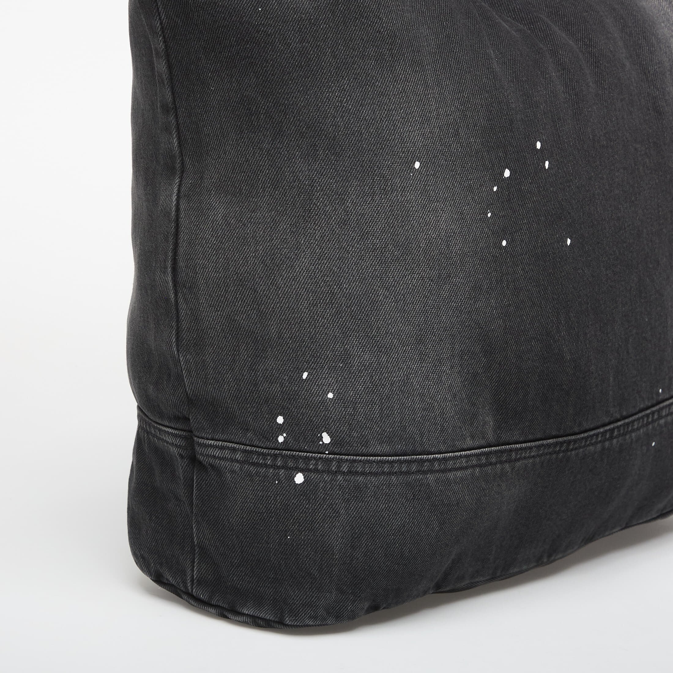 Carhartt WIP Чанта Denim Tote Black Destroy Wash Splatter