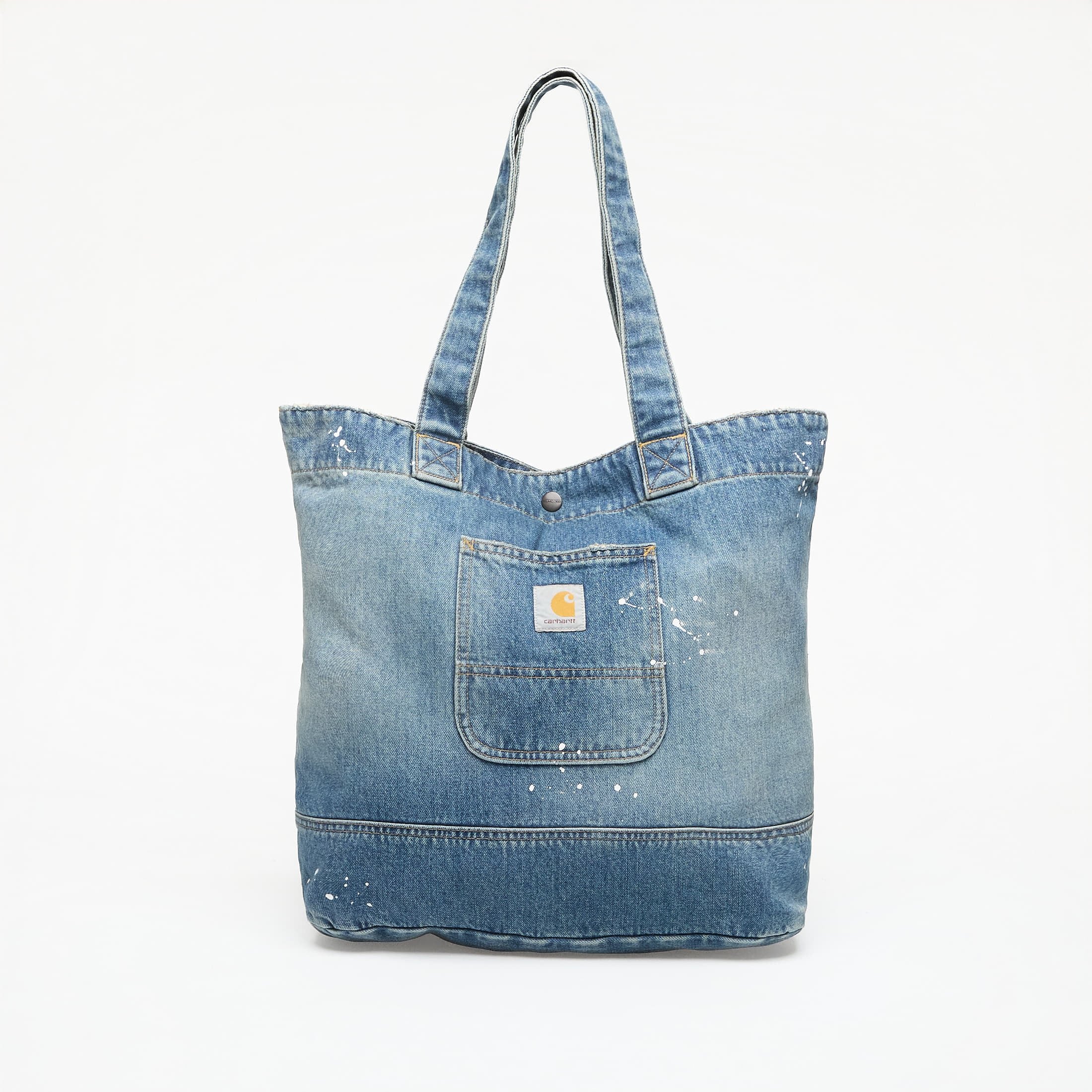 Carhartt WIP Чанта Denim Tote Blue Destroy Wash Splatter