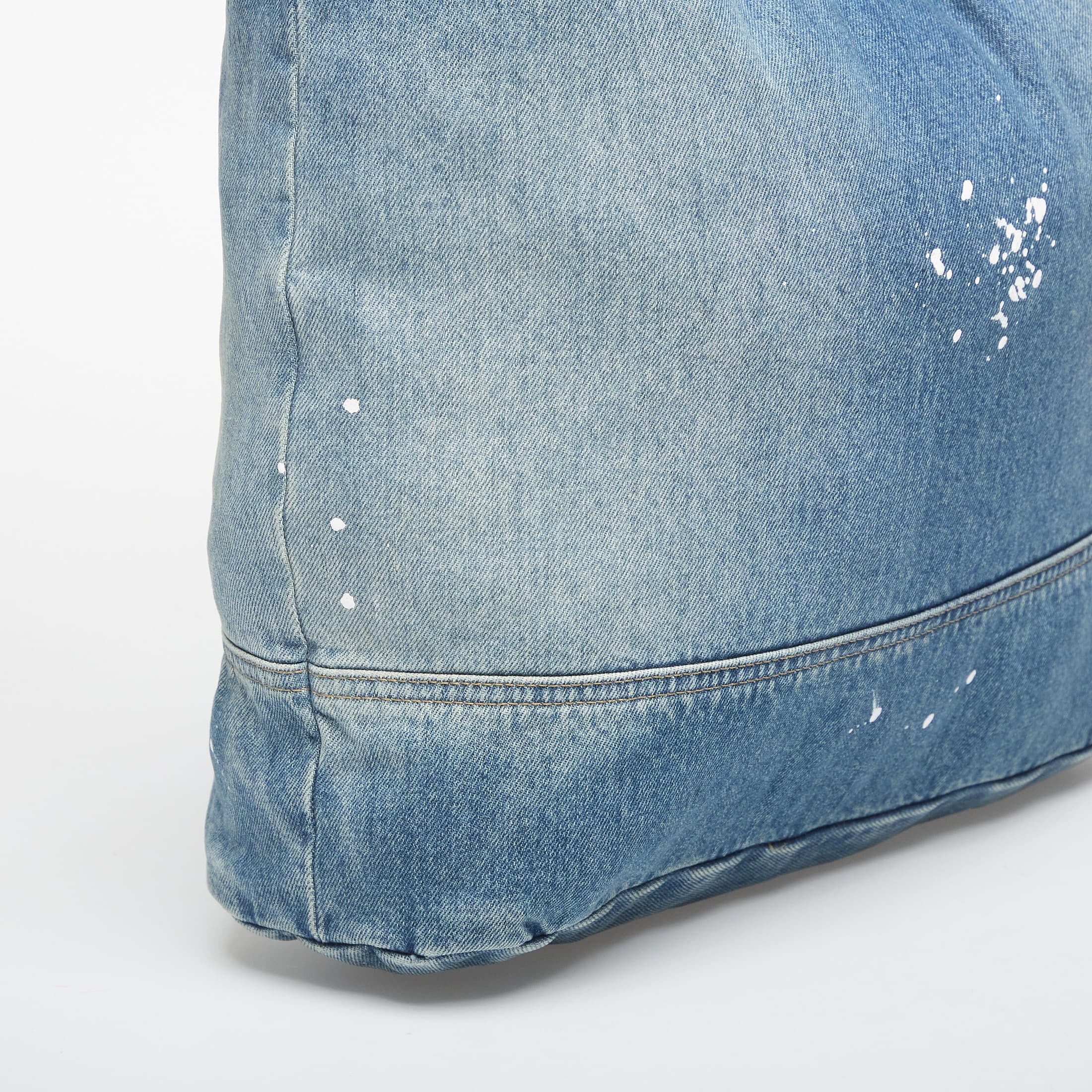Carhartt WIP Чанта Denim Tote Blue Destroy Wash Splatter