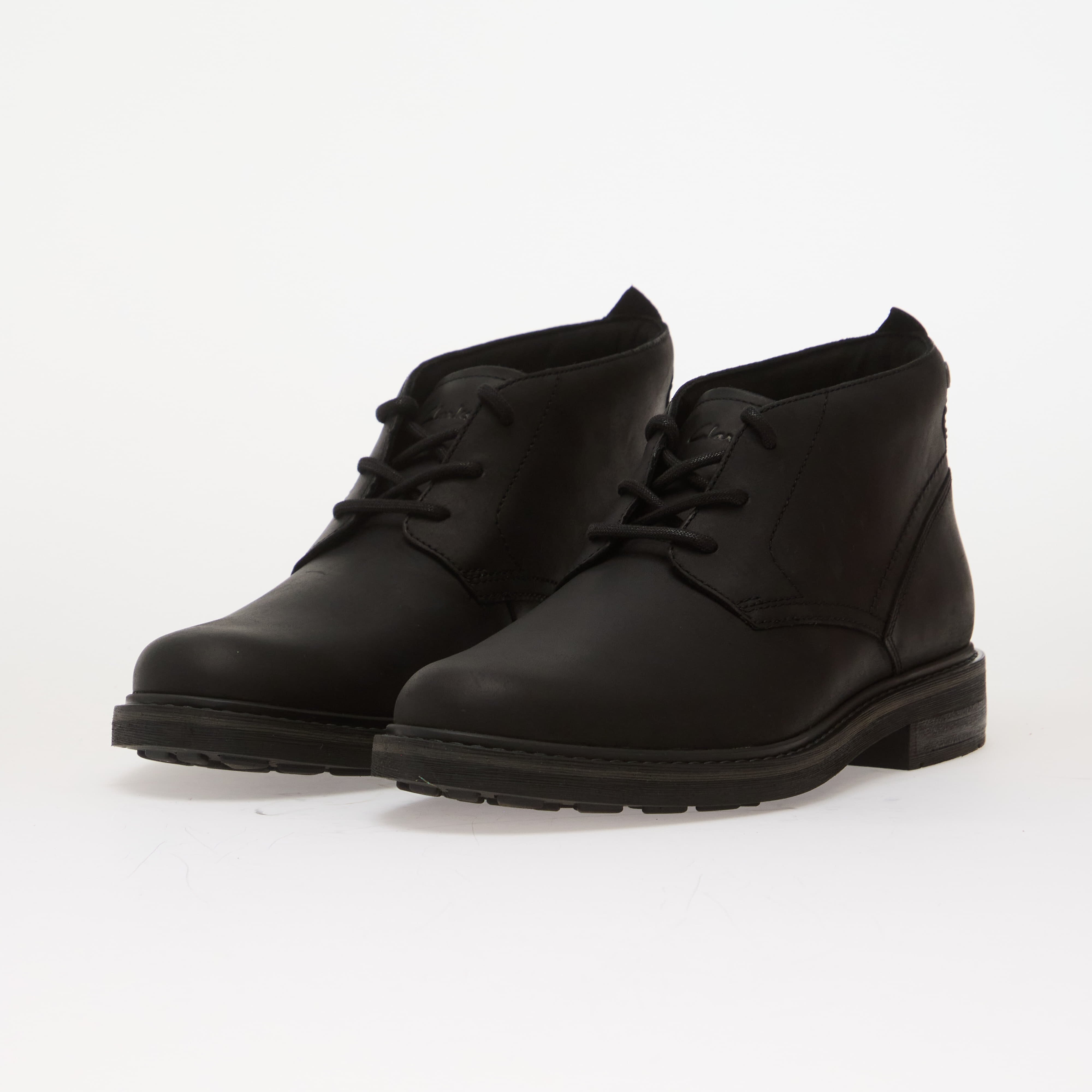 Clarks Обувки Newford Mid Black Leather