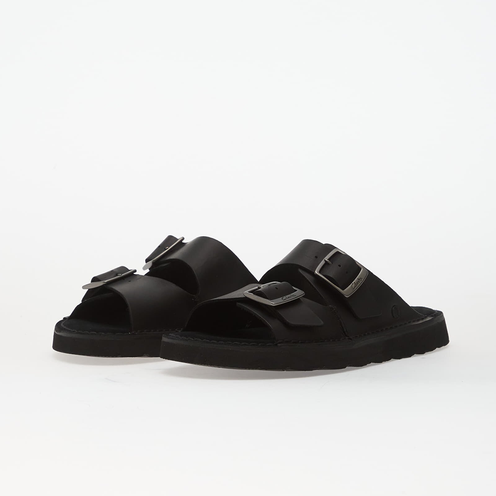 Clarks Обувки Solsbury Strap Black Leather