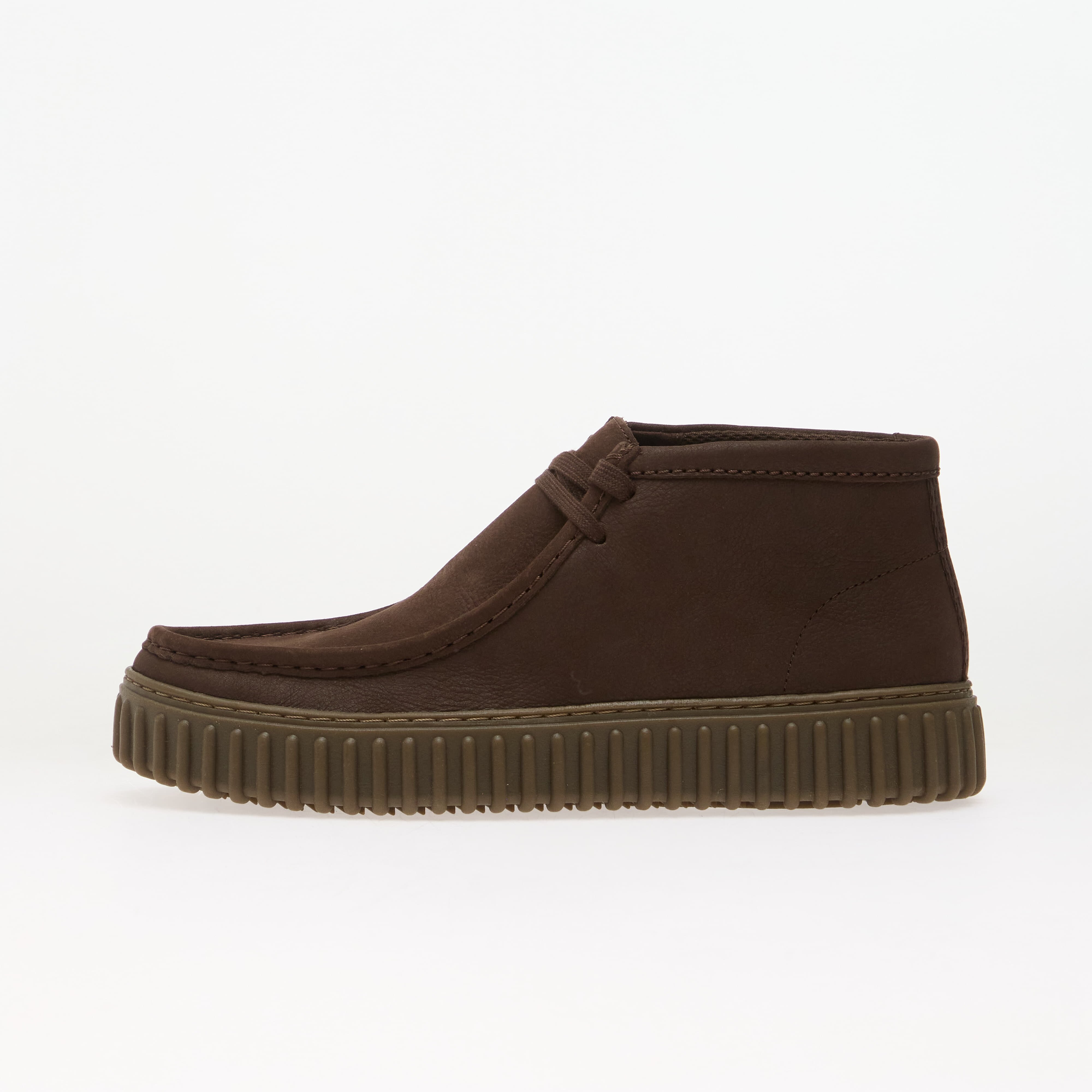 Clarks Обувки Torhill Hi Leather Dark Brown