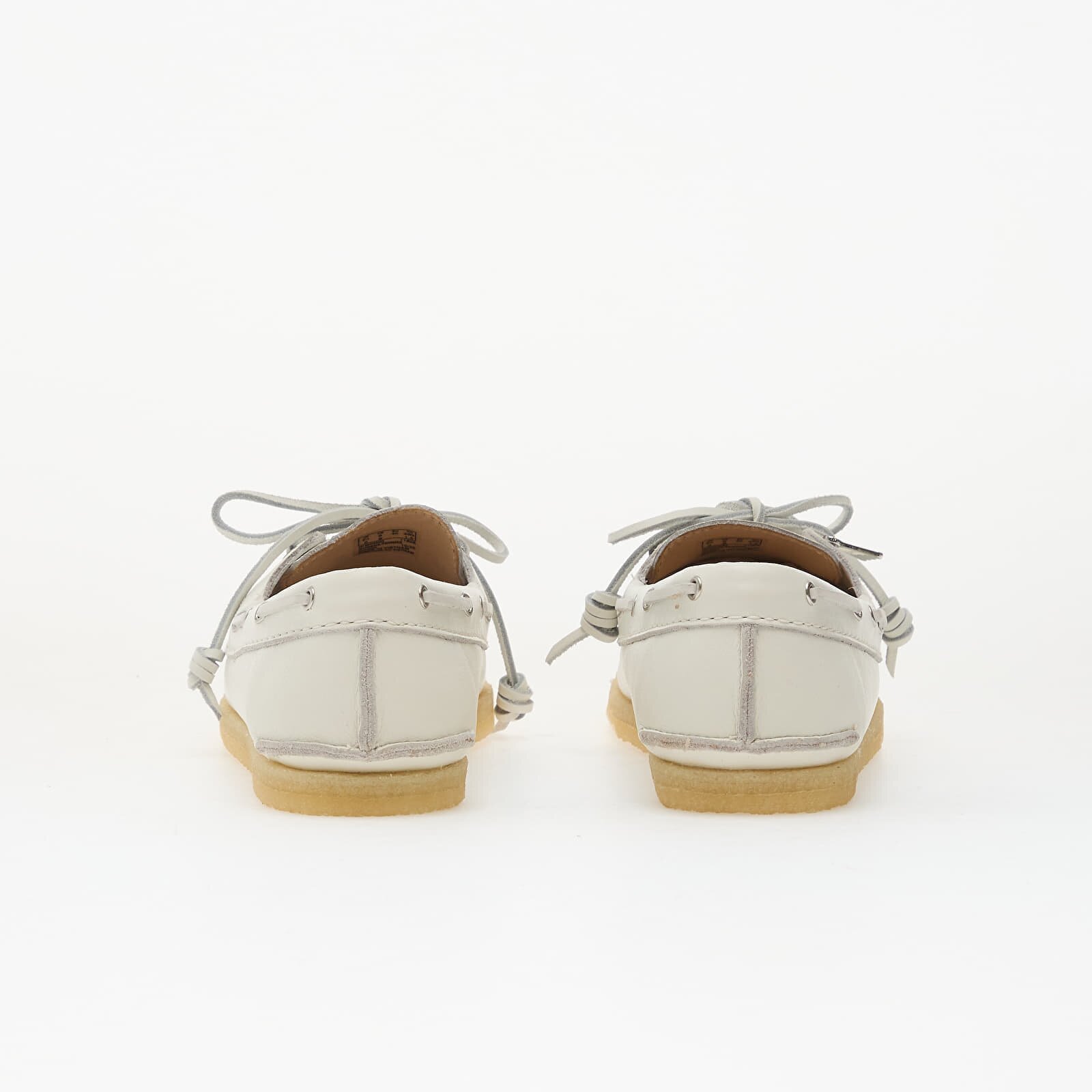 Clarks Originals Godney Boat. White Grain Lea