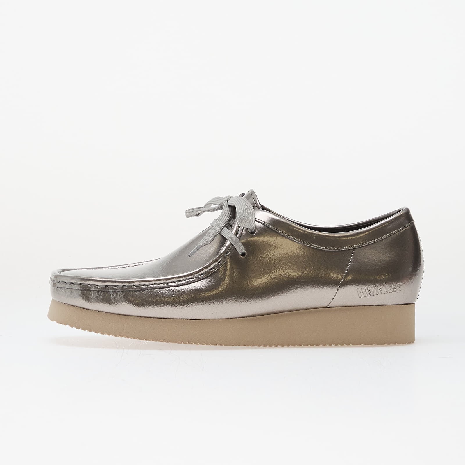 Clarks Originals Обувки Wallabee 2604 Silver Patent