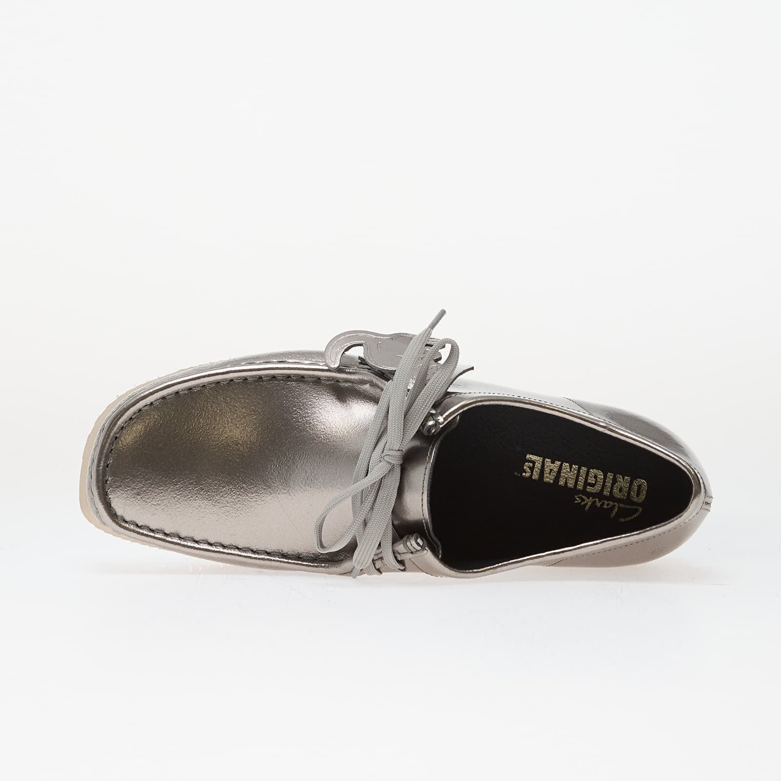 Clarks Originals Обувки Wallabee 2604 Silver Patent