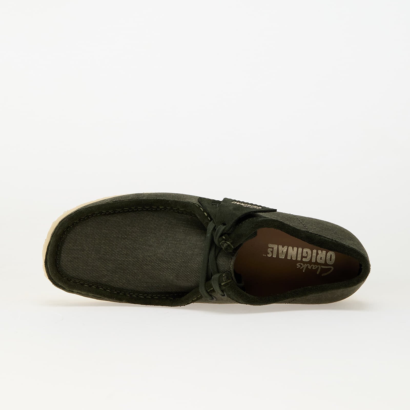Clarks Originals Обувки Wallabee Forest Green Canvas