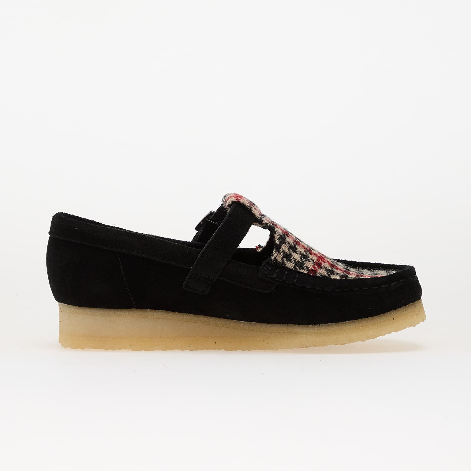 Clarks Originals Обувки Wallabee T Bar Black Tweed Comb