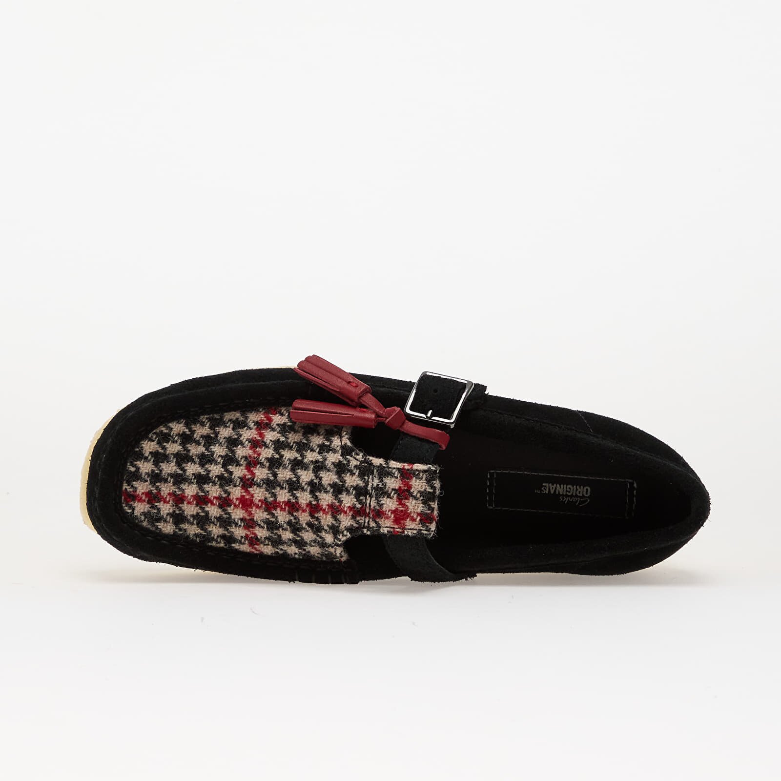 Clarks Originals Обувки Wallabee T Bar Black Tweed Comb