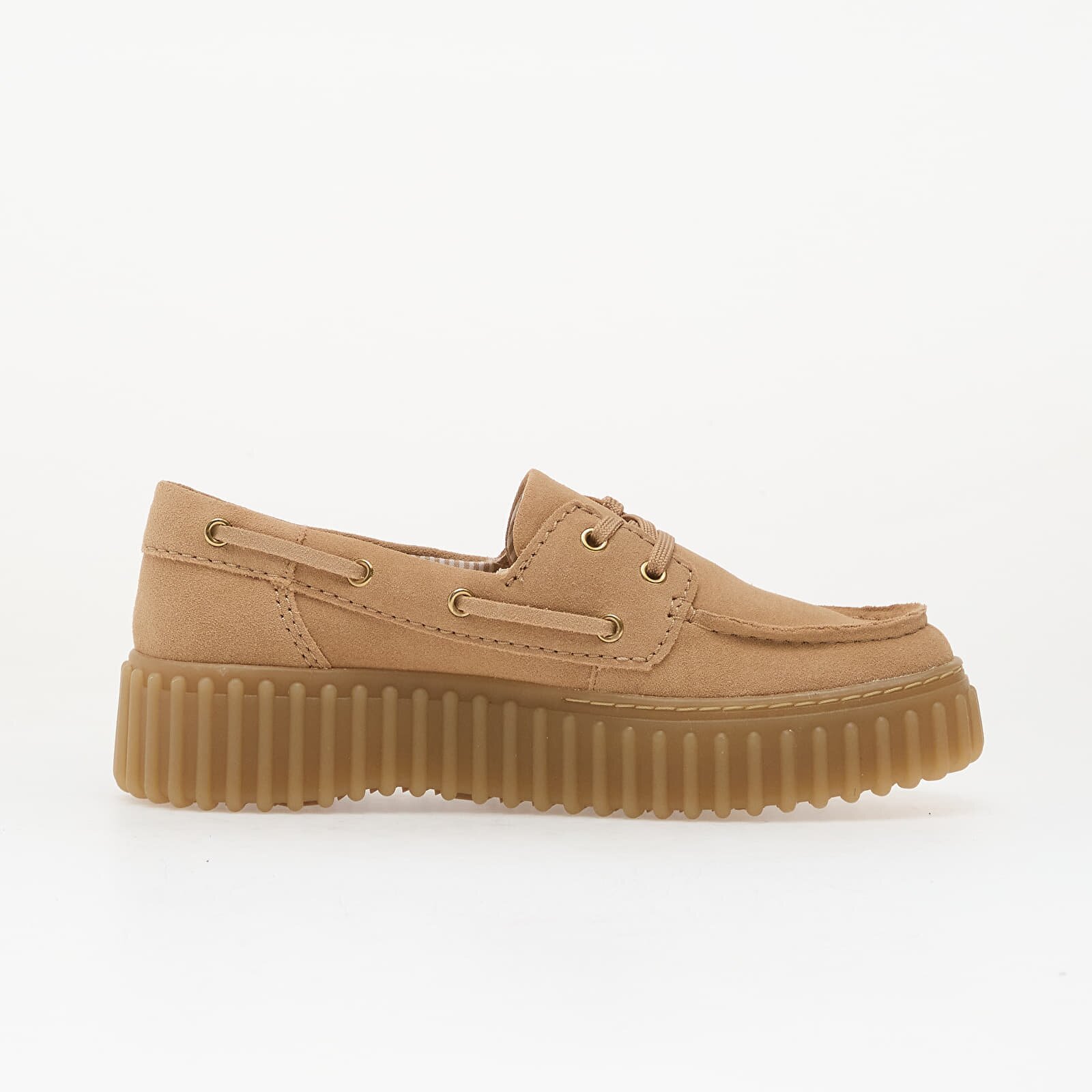 Clarks Сникърси Torhill Boat Beige Suede